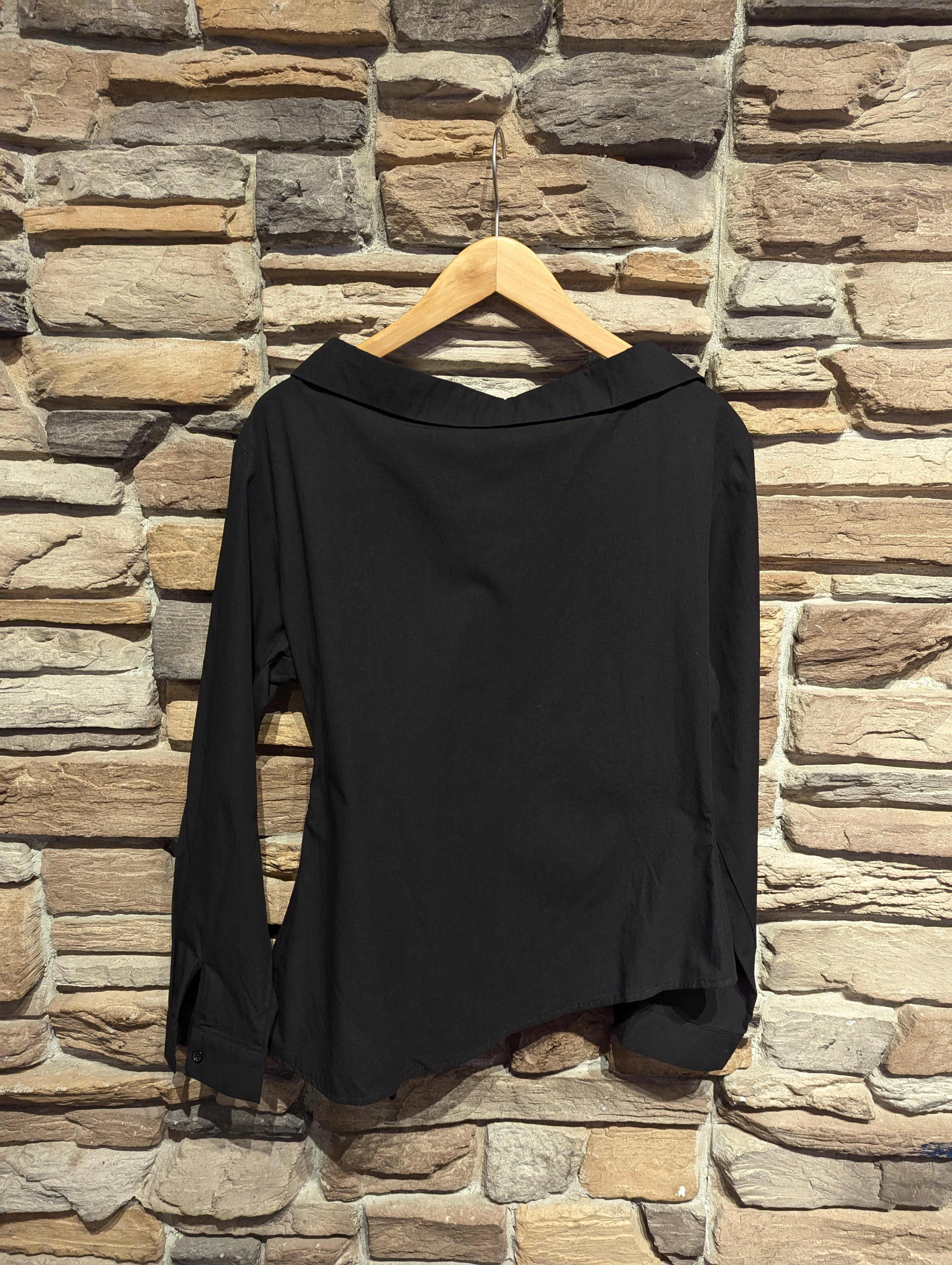 Off Shoulder Side Tie Button Down