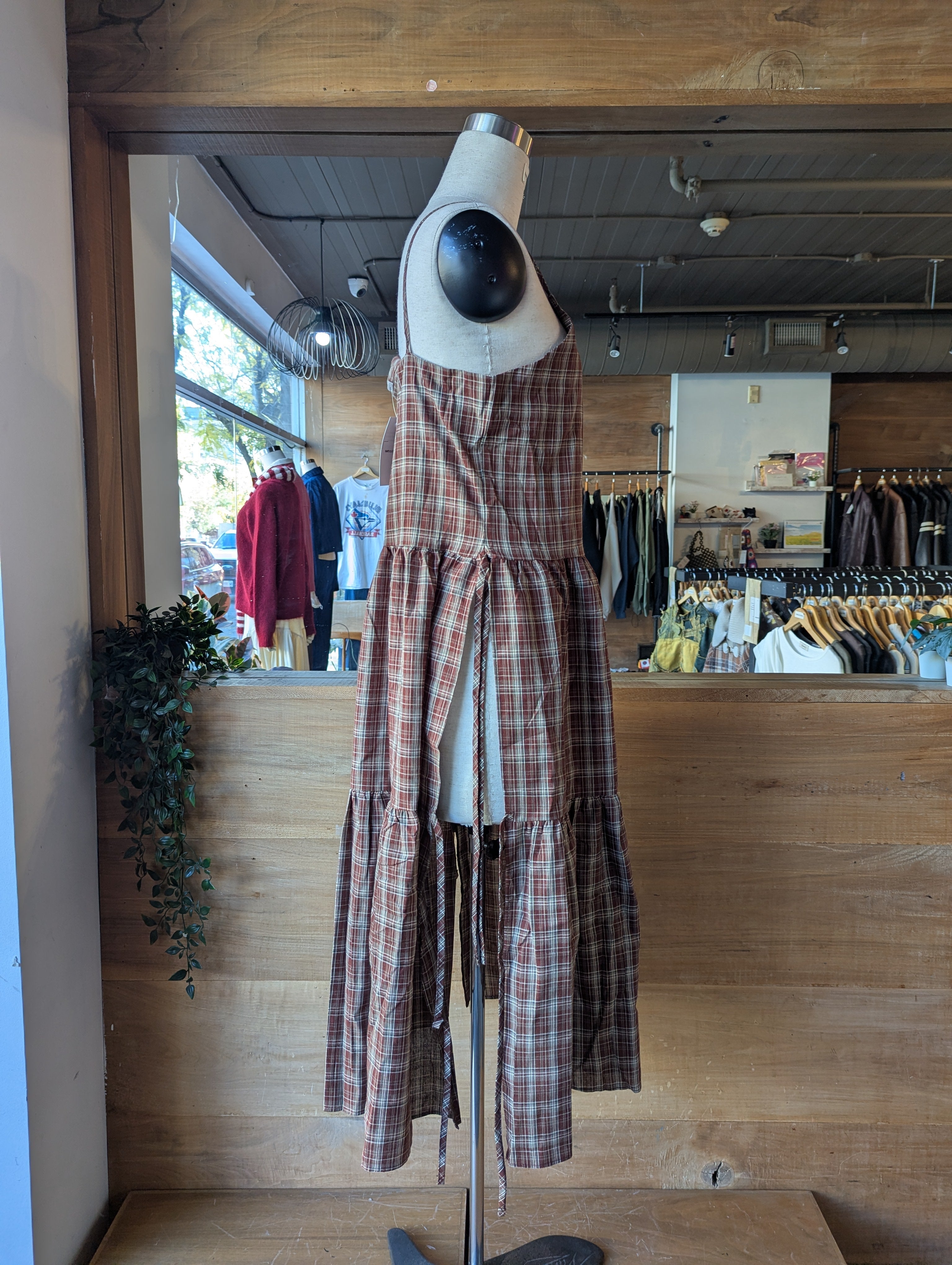 Plaid Apron Dress