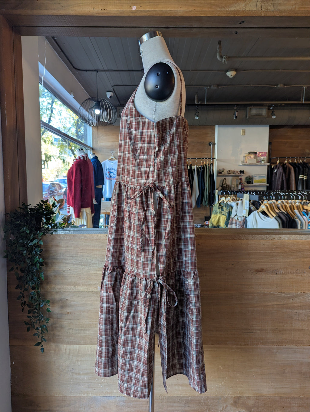 Plaid Apron Dress