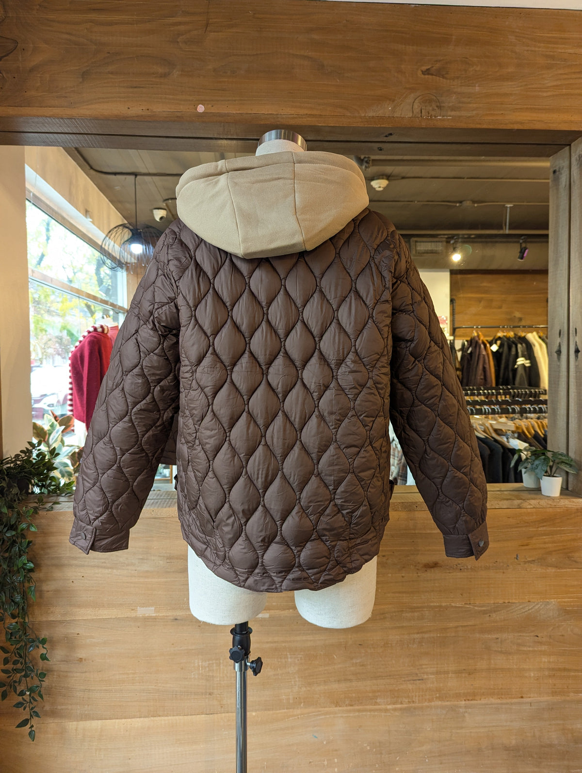 Quilted Puffer Jacket with Hood