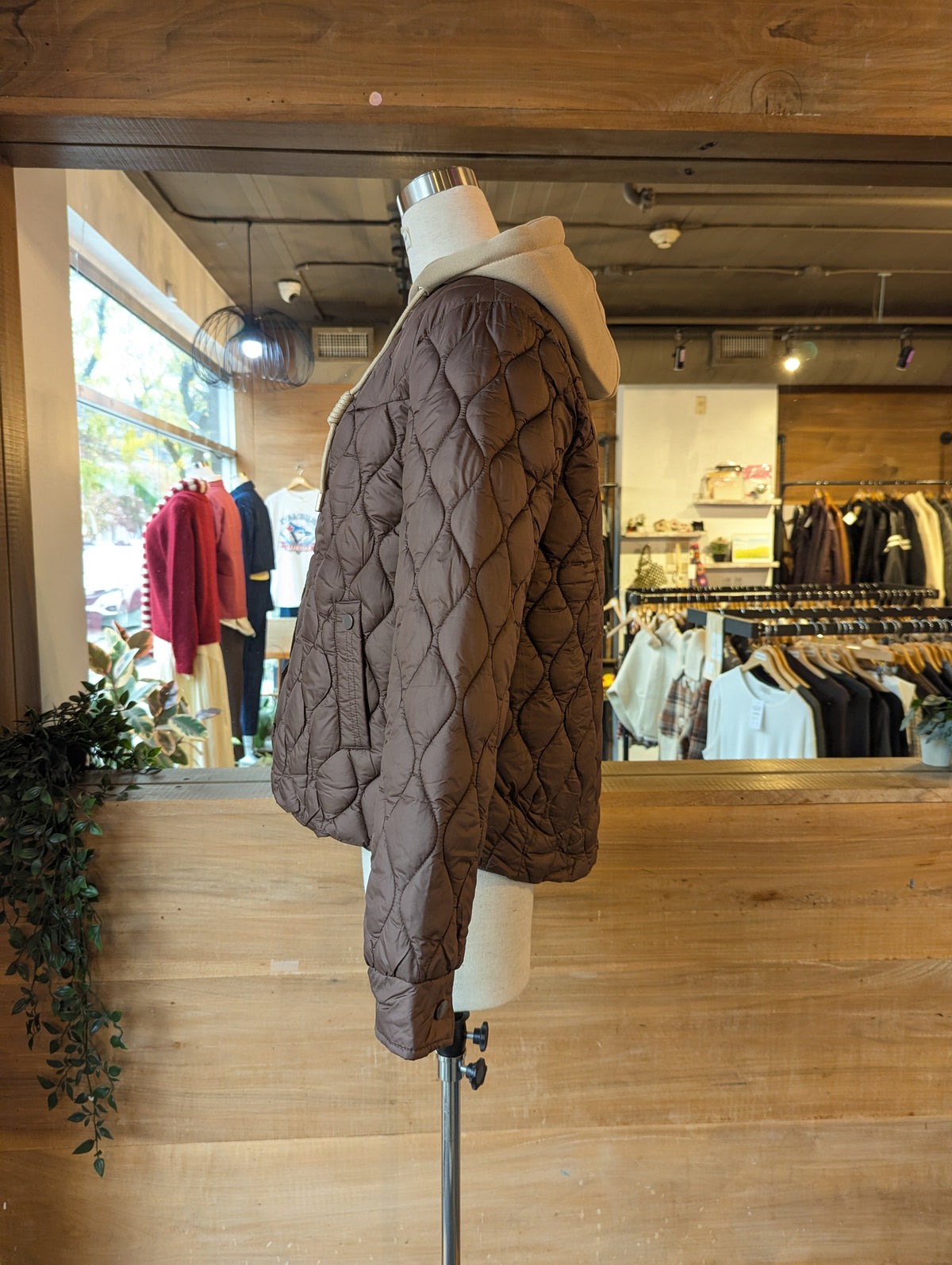 Quilted Puffer Jacket with Hood