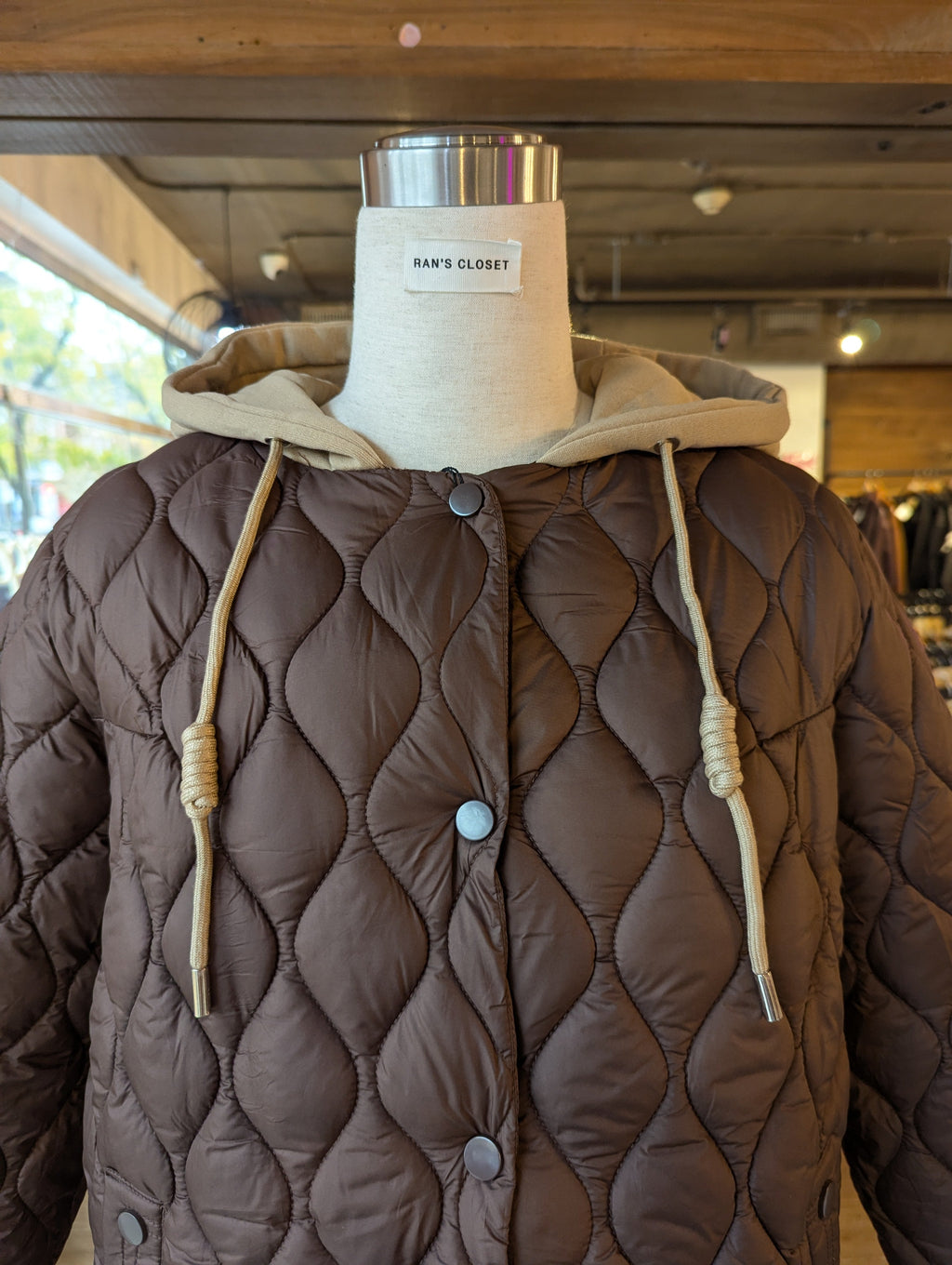 Quilted Puffer Jacket with Hood