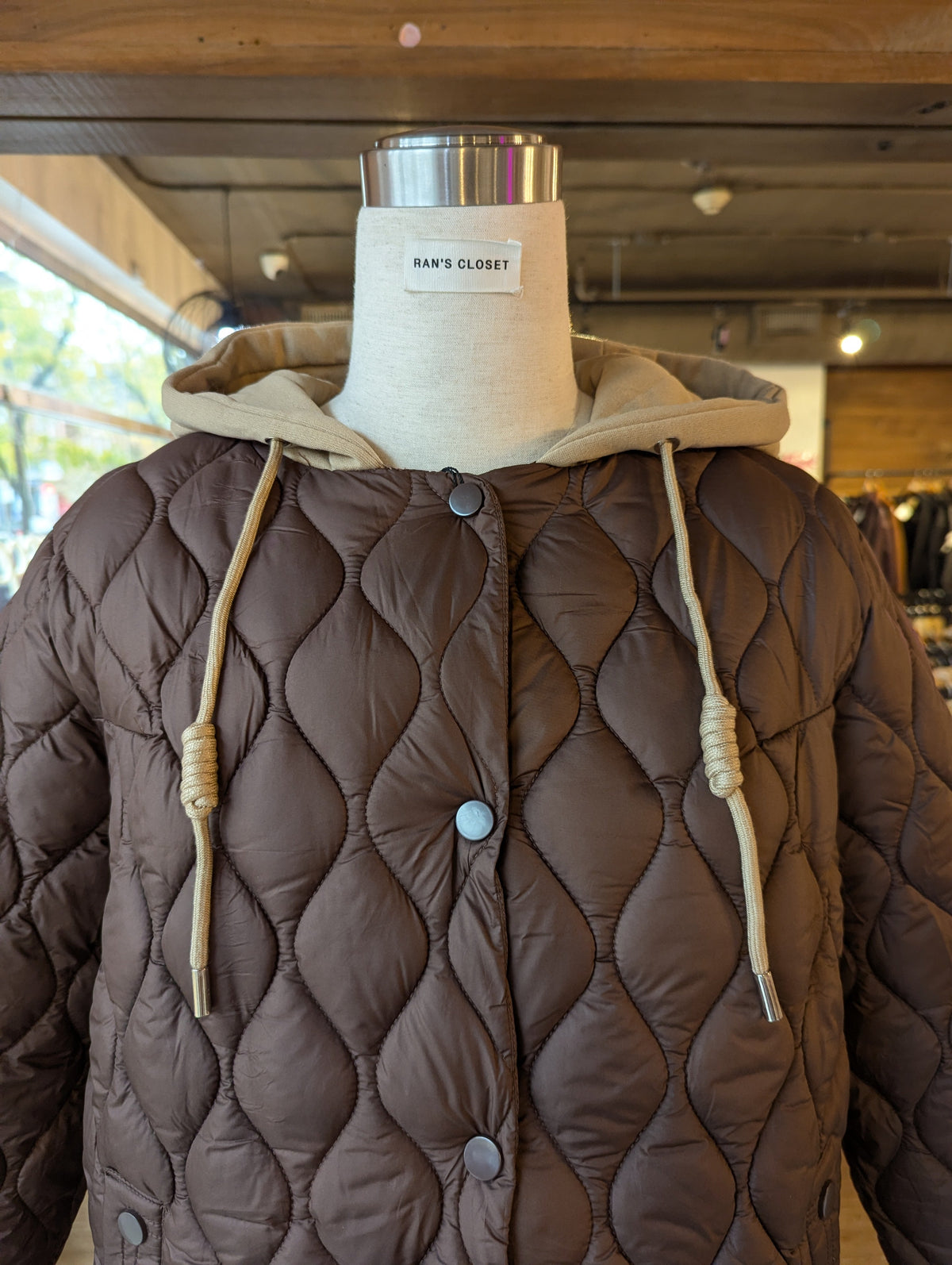 Quilted Puffer Jacket with Hood