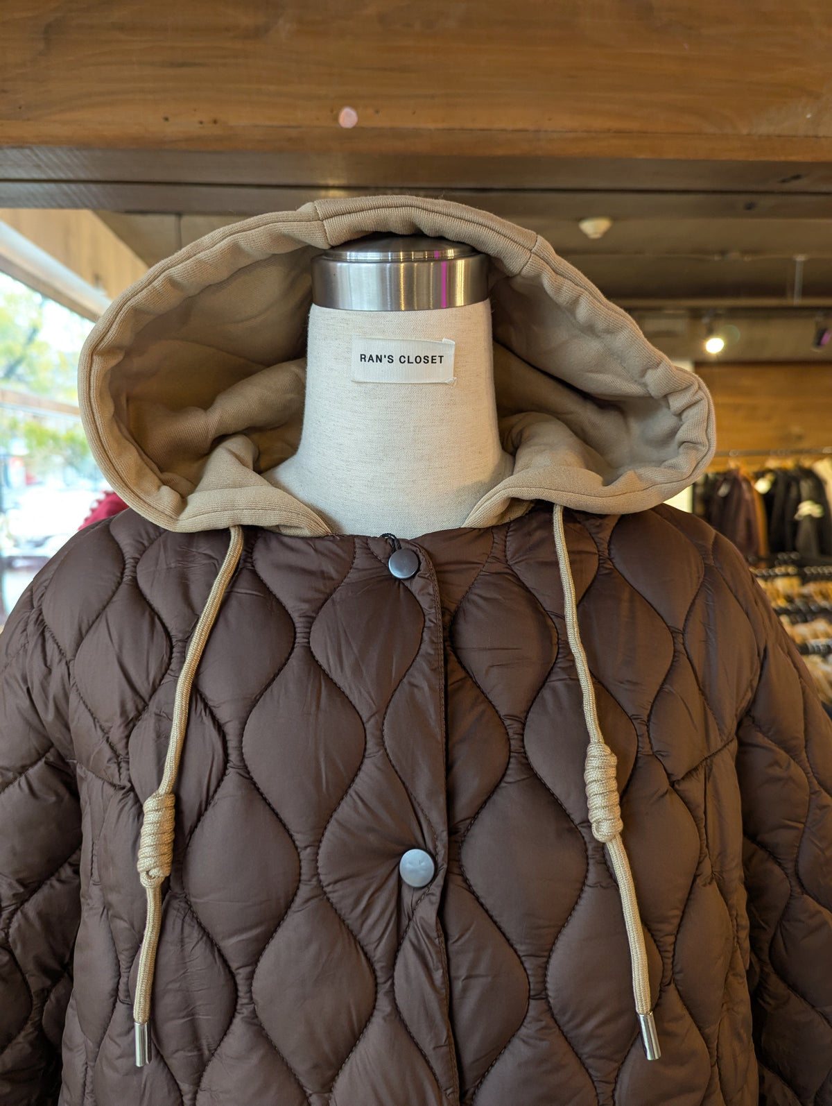 Quilted Puffer Jacket with Hood
