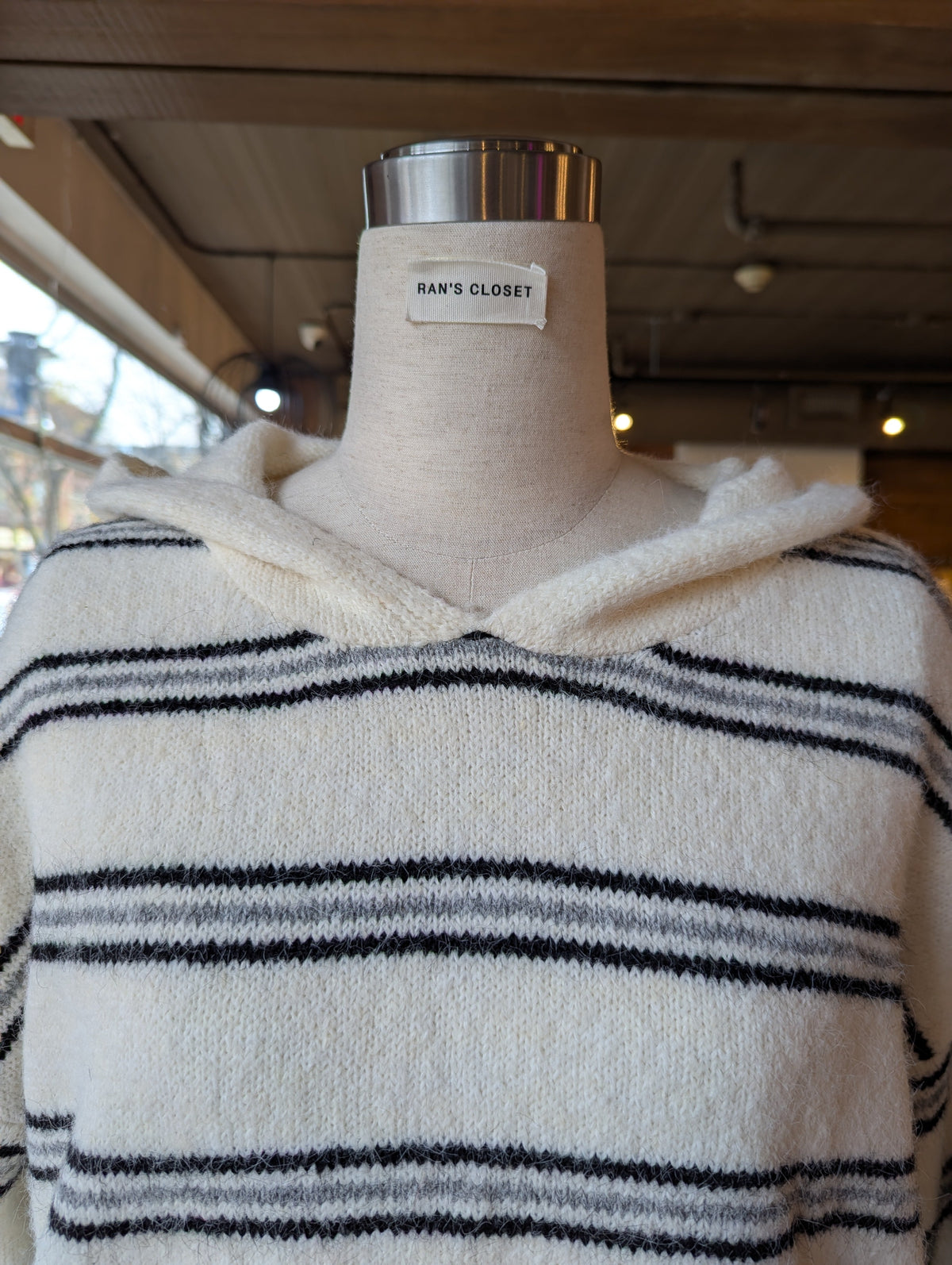 Hooded Stripe Sweater