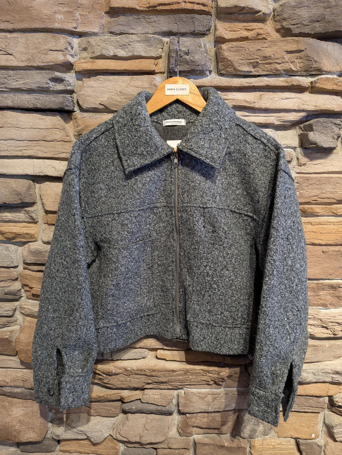 Faux Persian Lamb Wool Cropped Jacket