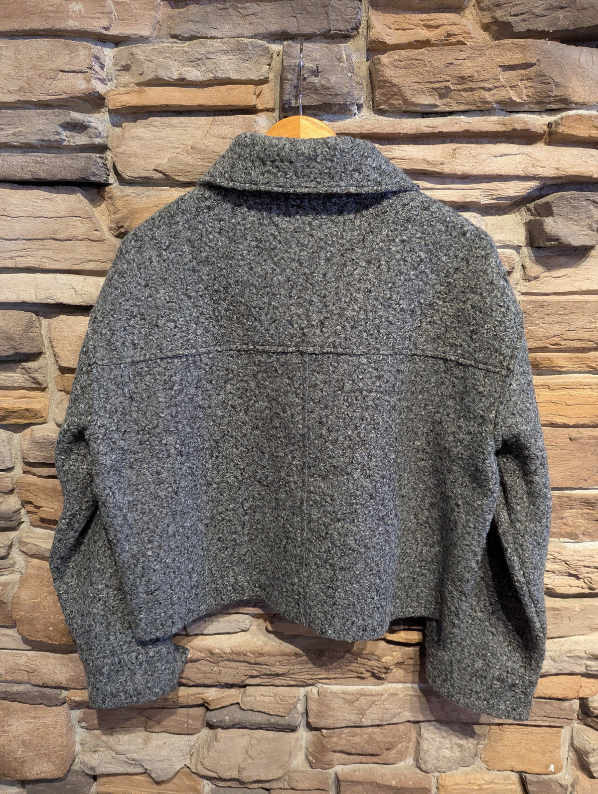 Faux Persian Lamb Wool Cropped Jacket