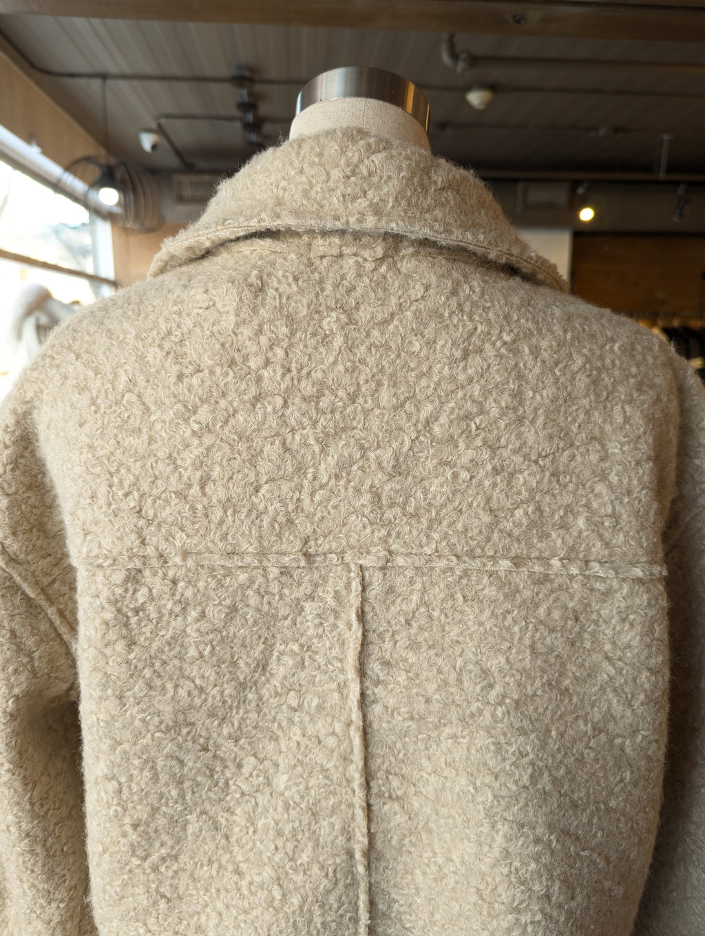 Faux Persian Lamb Wool Cropped Jacket