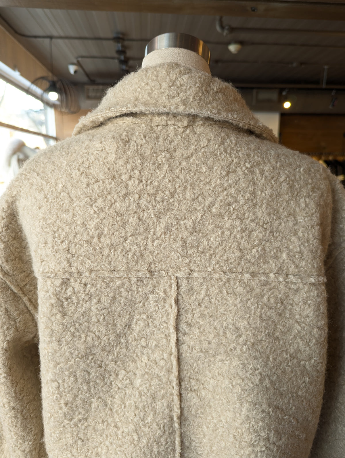 Faux Persian Lamb Wool Cropped Jacket