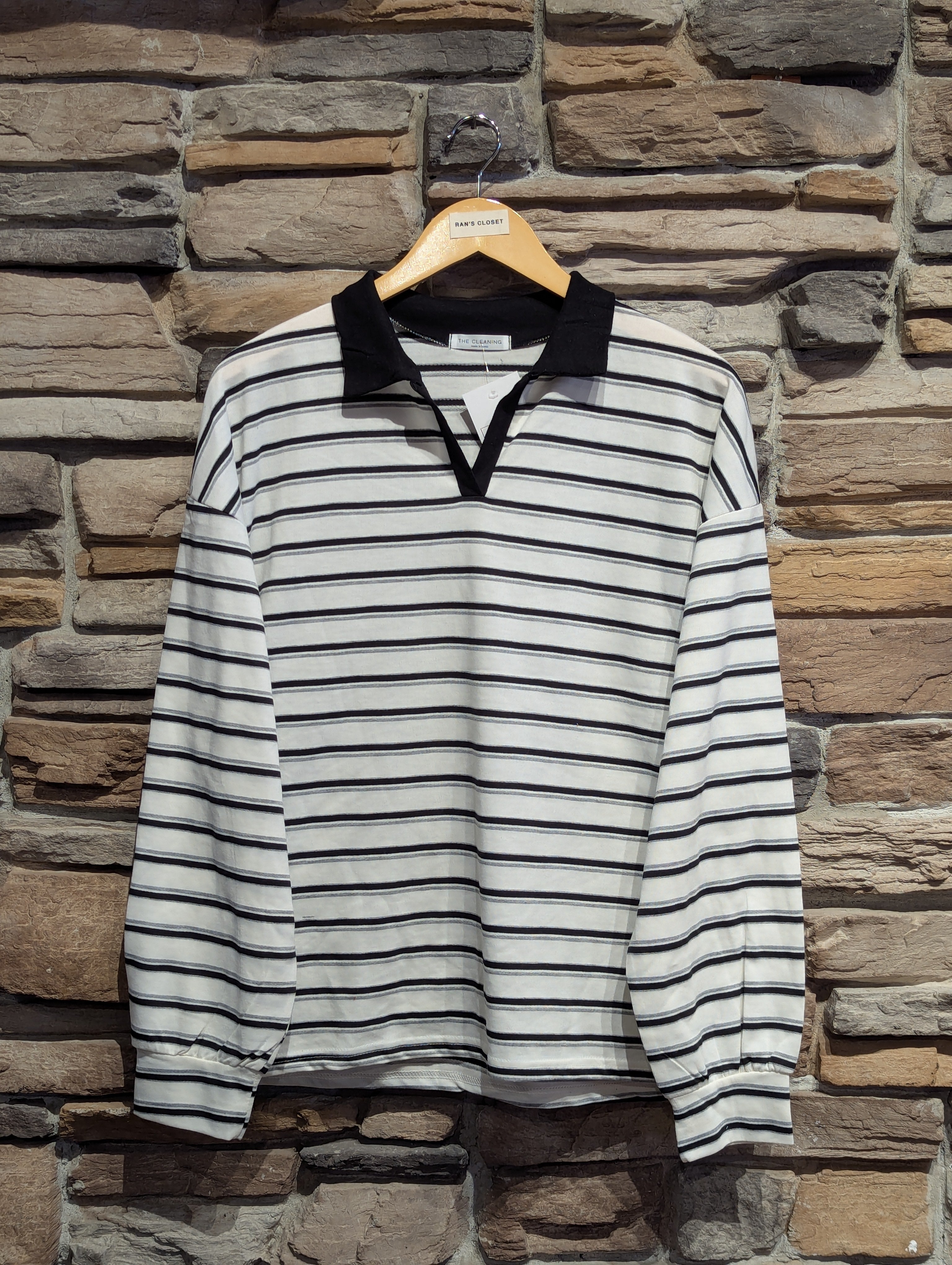 Color block Collar Striped Polo