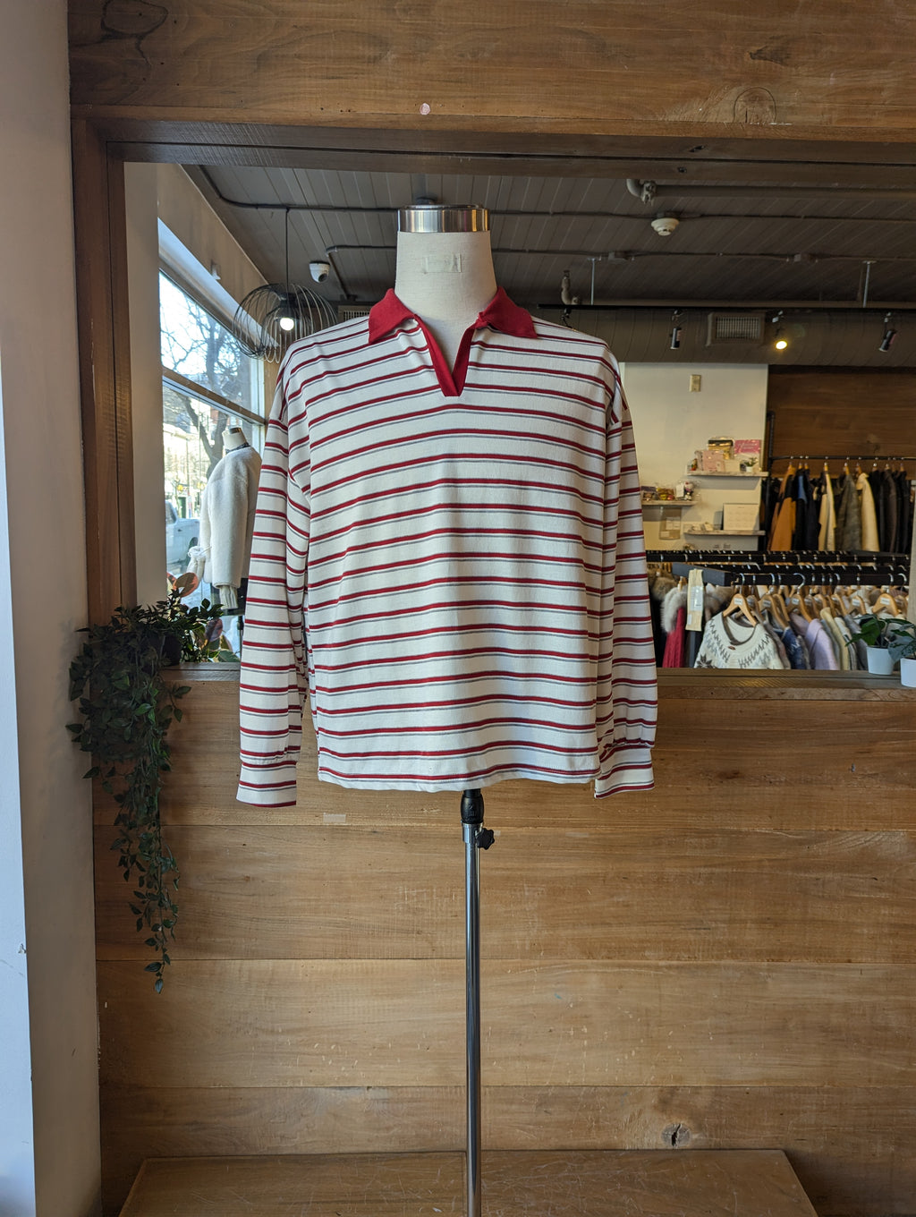 Color block Collar Striped Polo