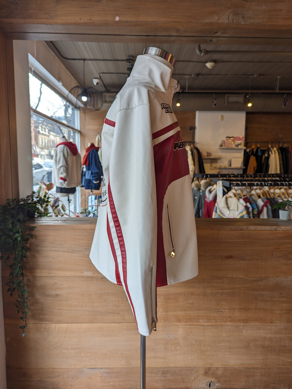 Vegan Leather Racing Jacket