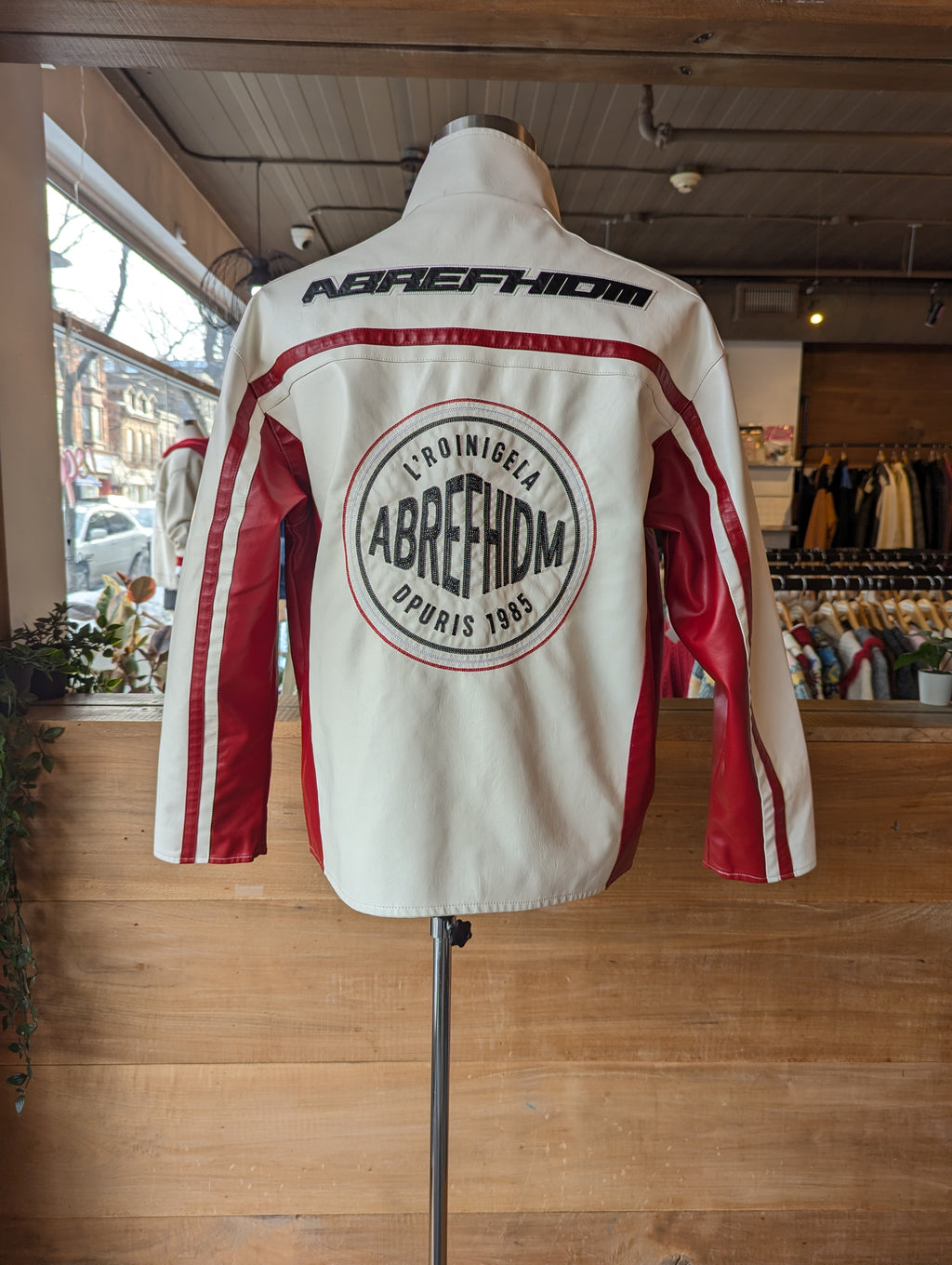 Vegan Leather Racing Jacket