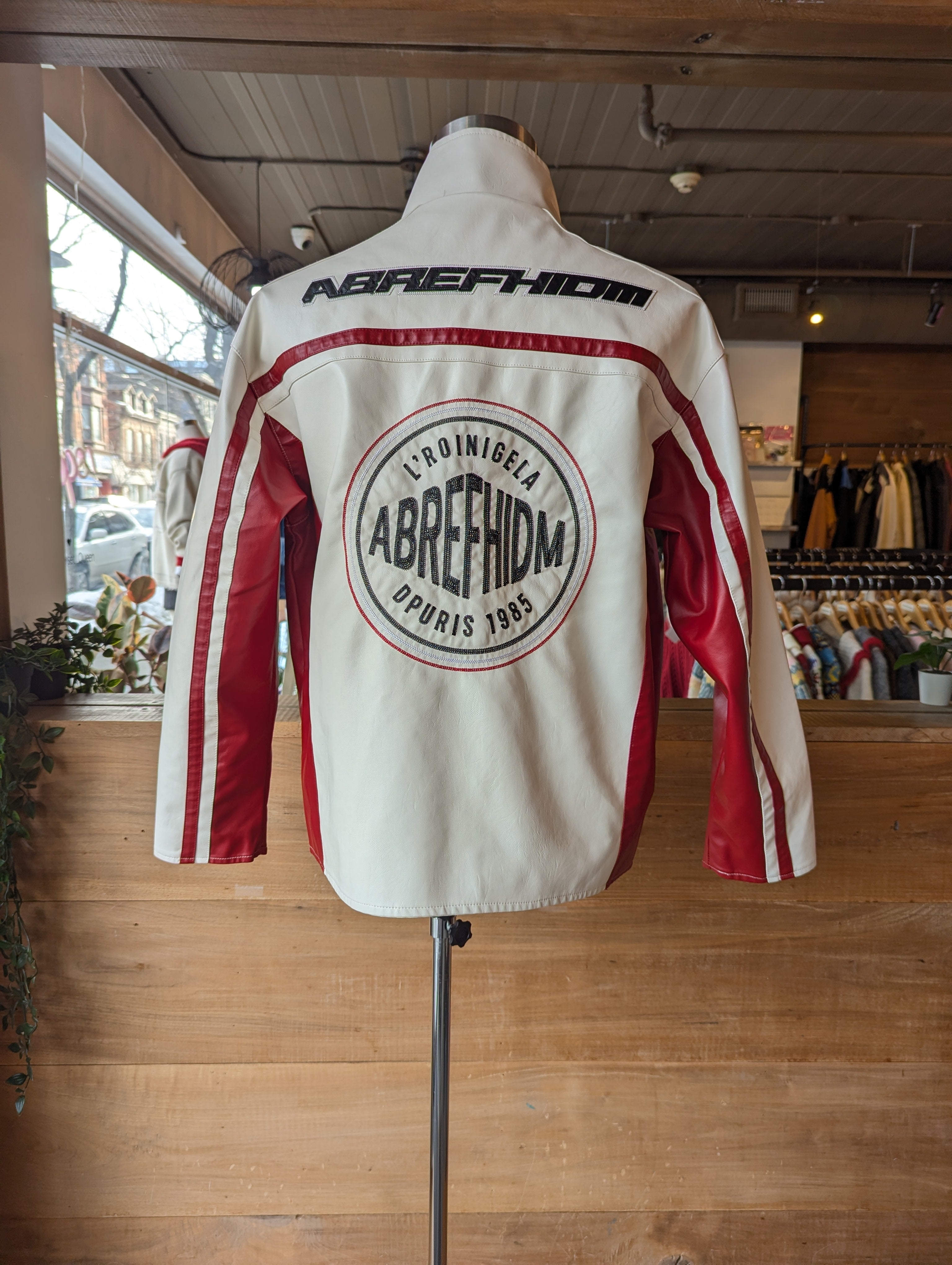 Vegan Leather Racing Jacket