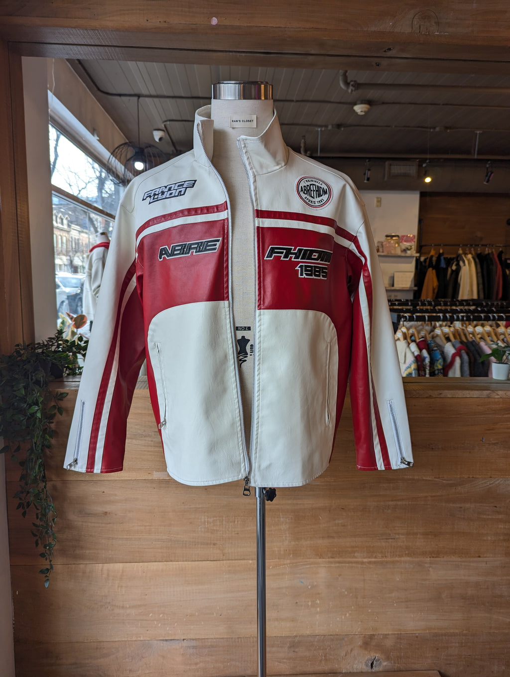 Vegan Leather Racing Jacket