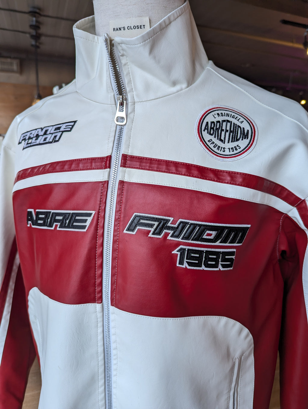 Vegan Leather Racing Jacket