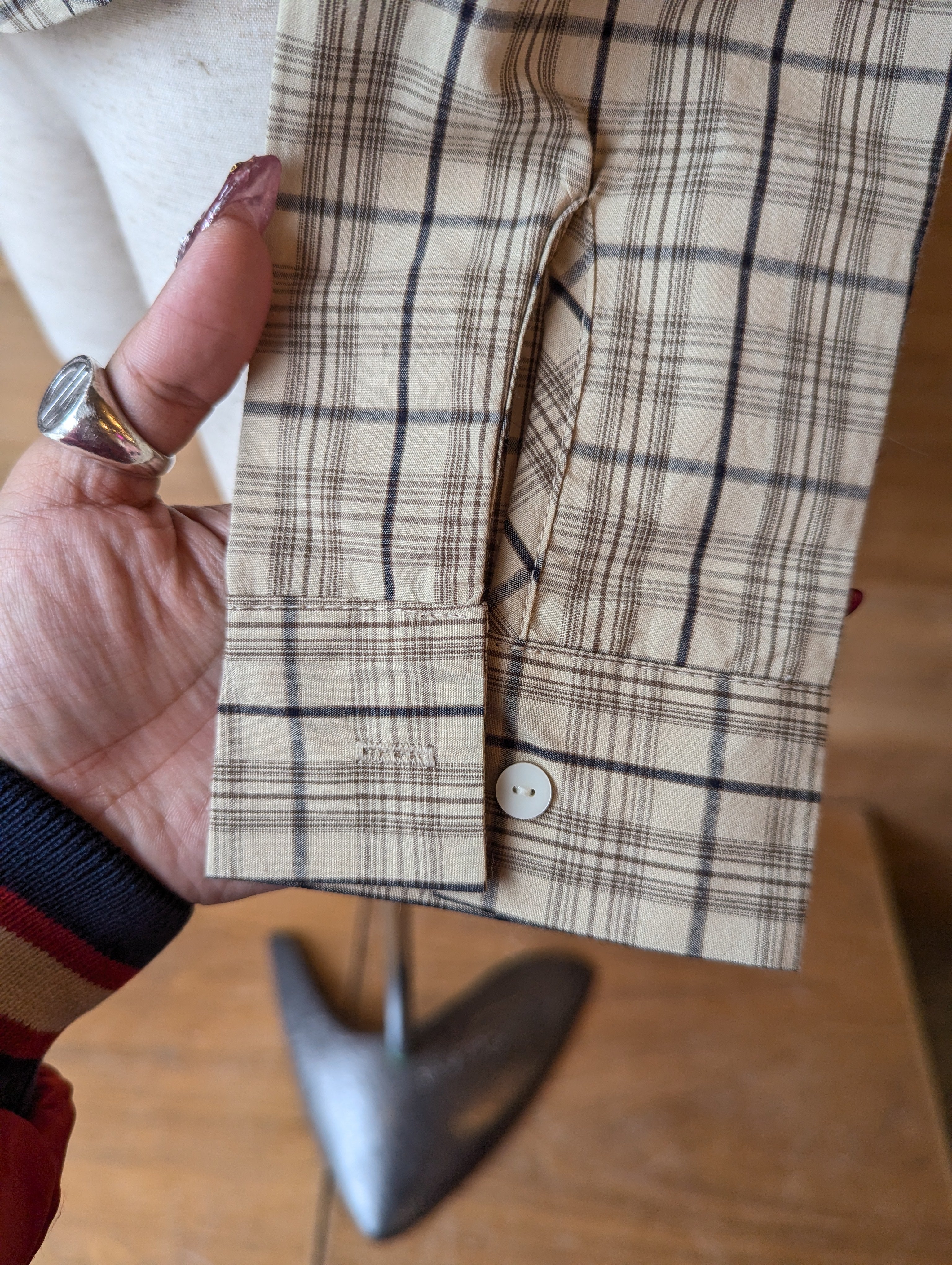 Coreseted Plaid Button Up