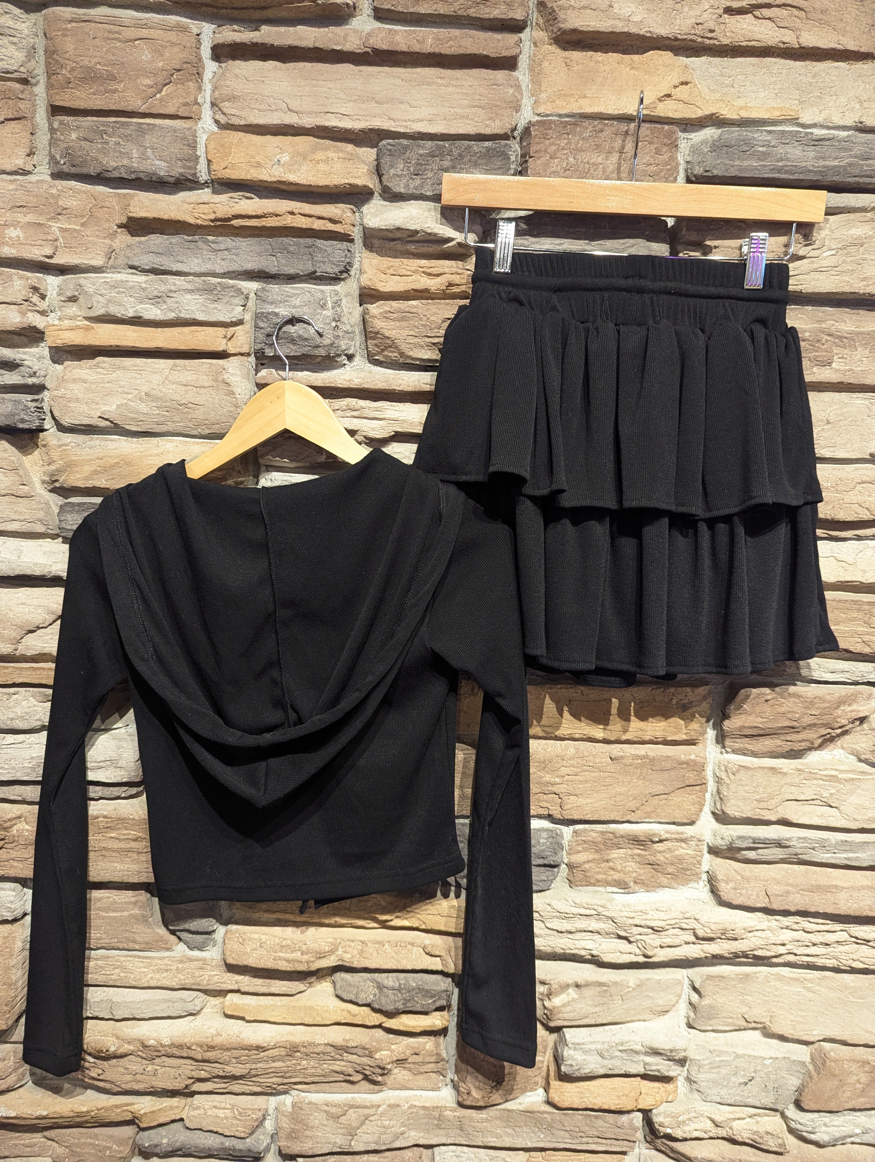 Ribbed Day Dream Set With Skirt