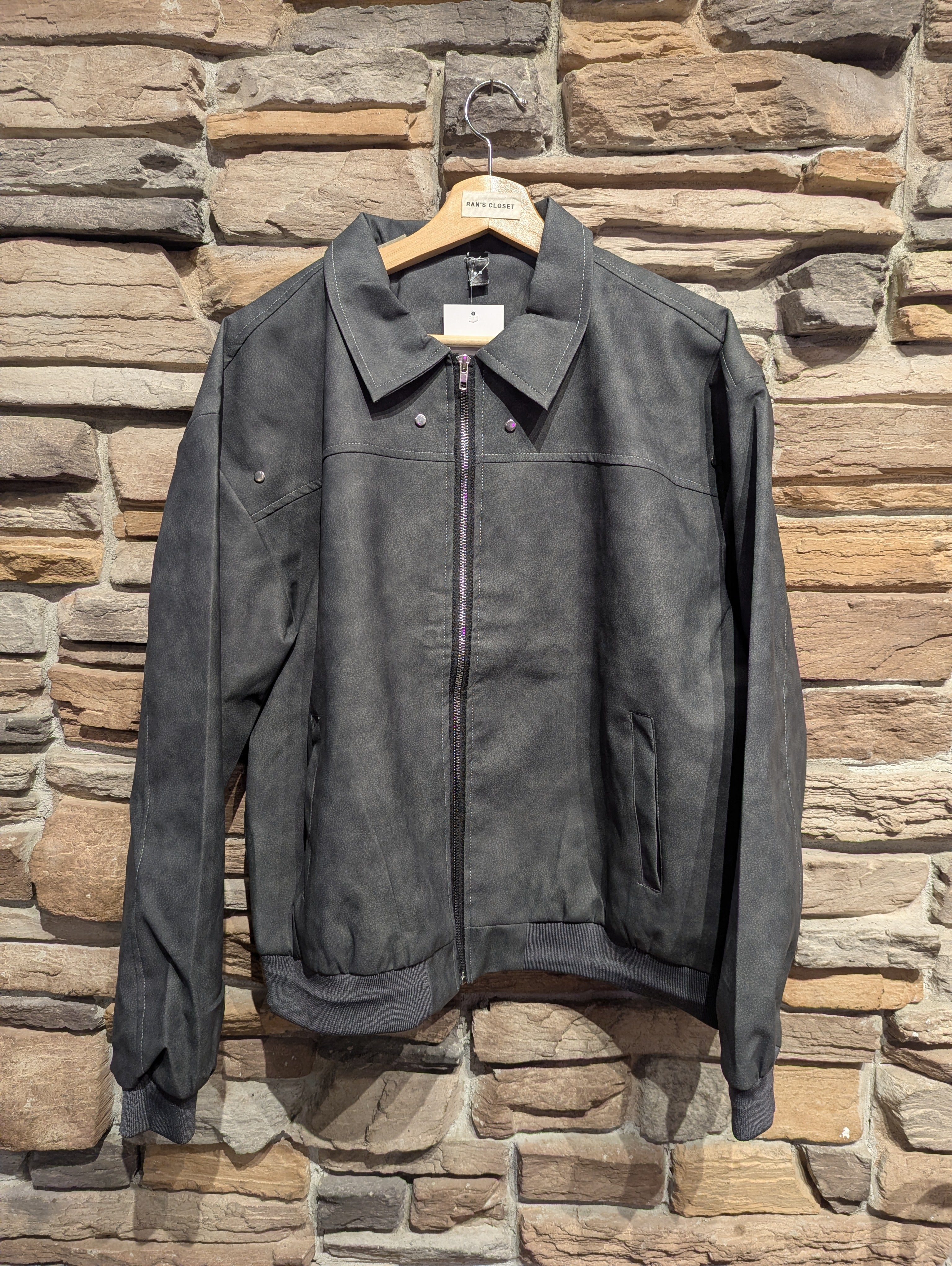 Cloudy with a chance of Metal Vegan leather Jacket