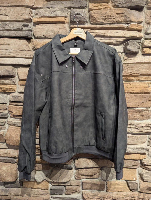 Cloudy with a chance of Metal Vegan leather Jacket