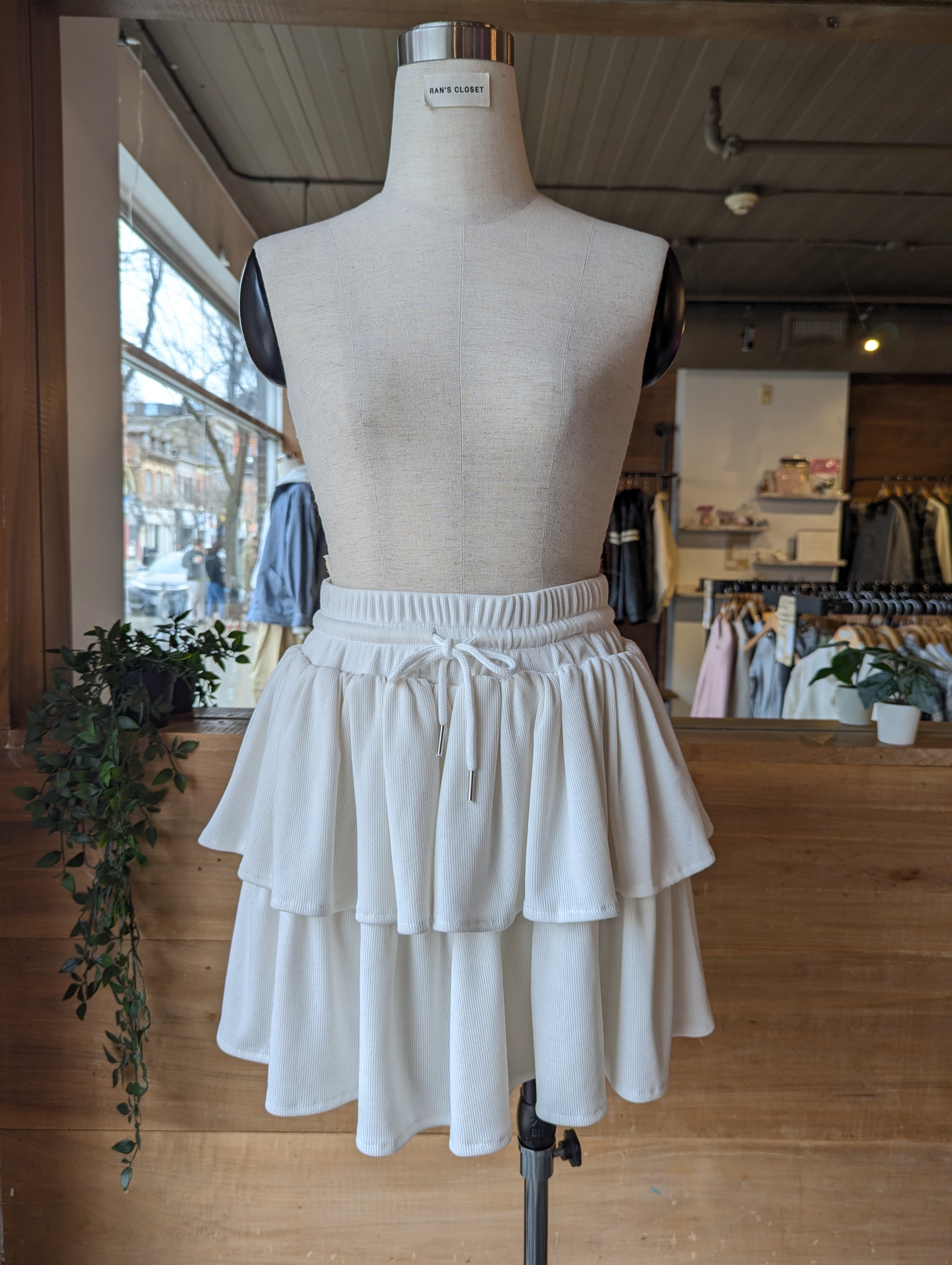 Ribbed Day Dream Set With Skirt