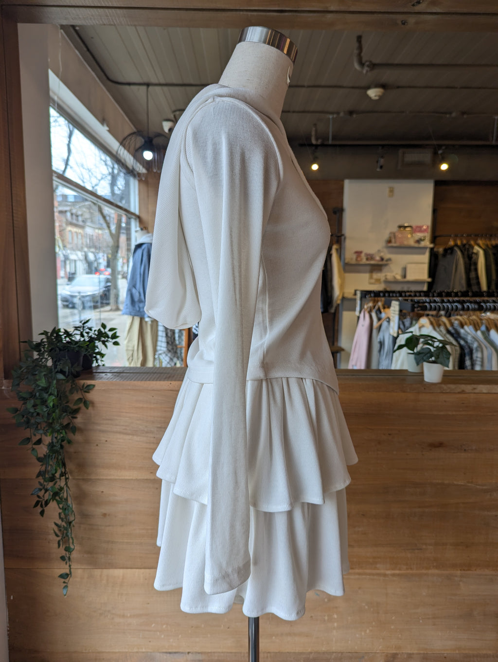 Ribbed Day Dream Set With Skirt