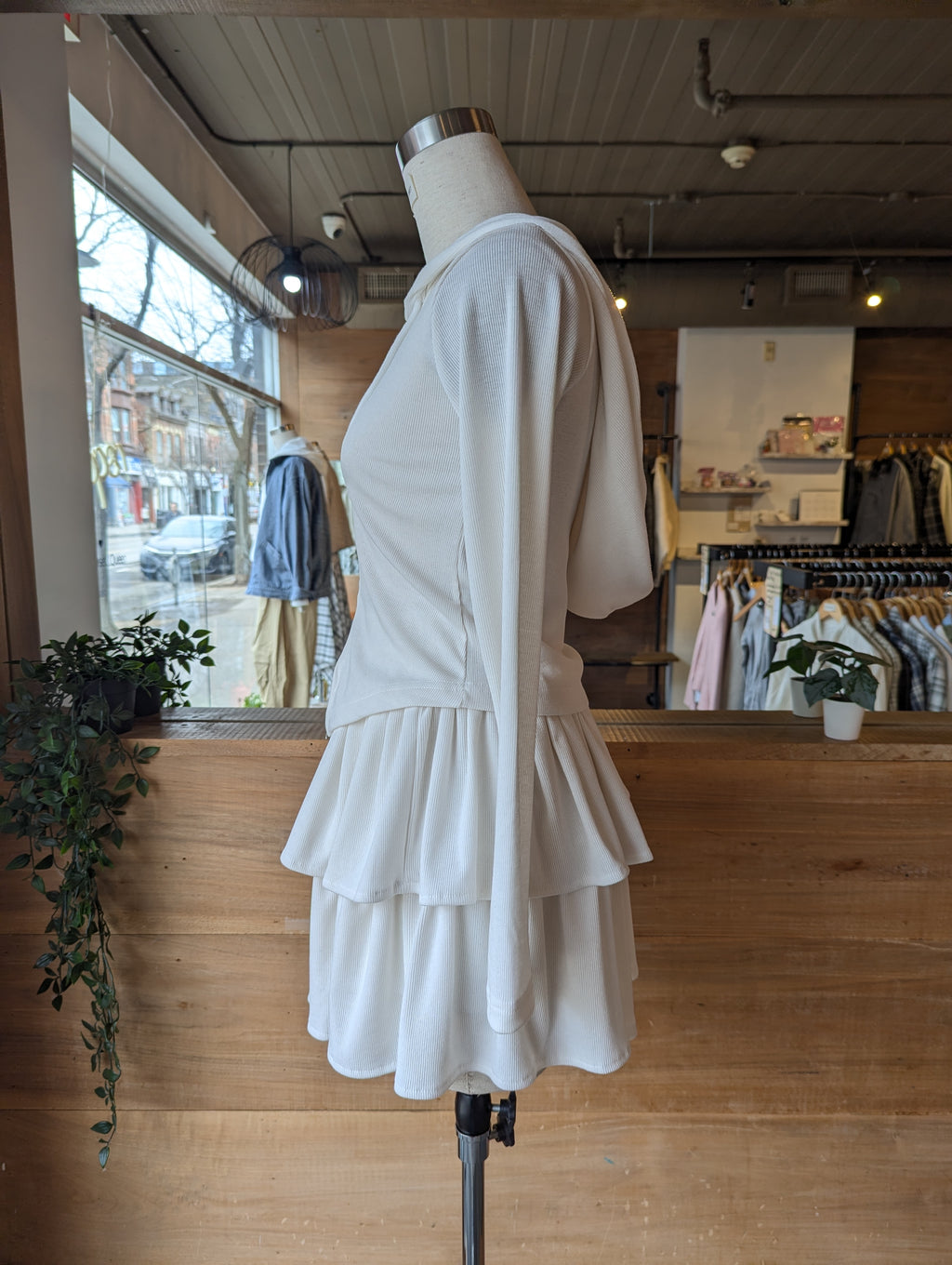 Ribbed Day Dream Set With Skirt