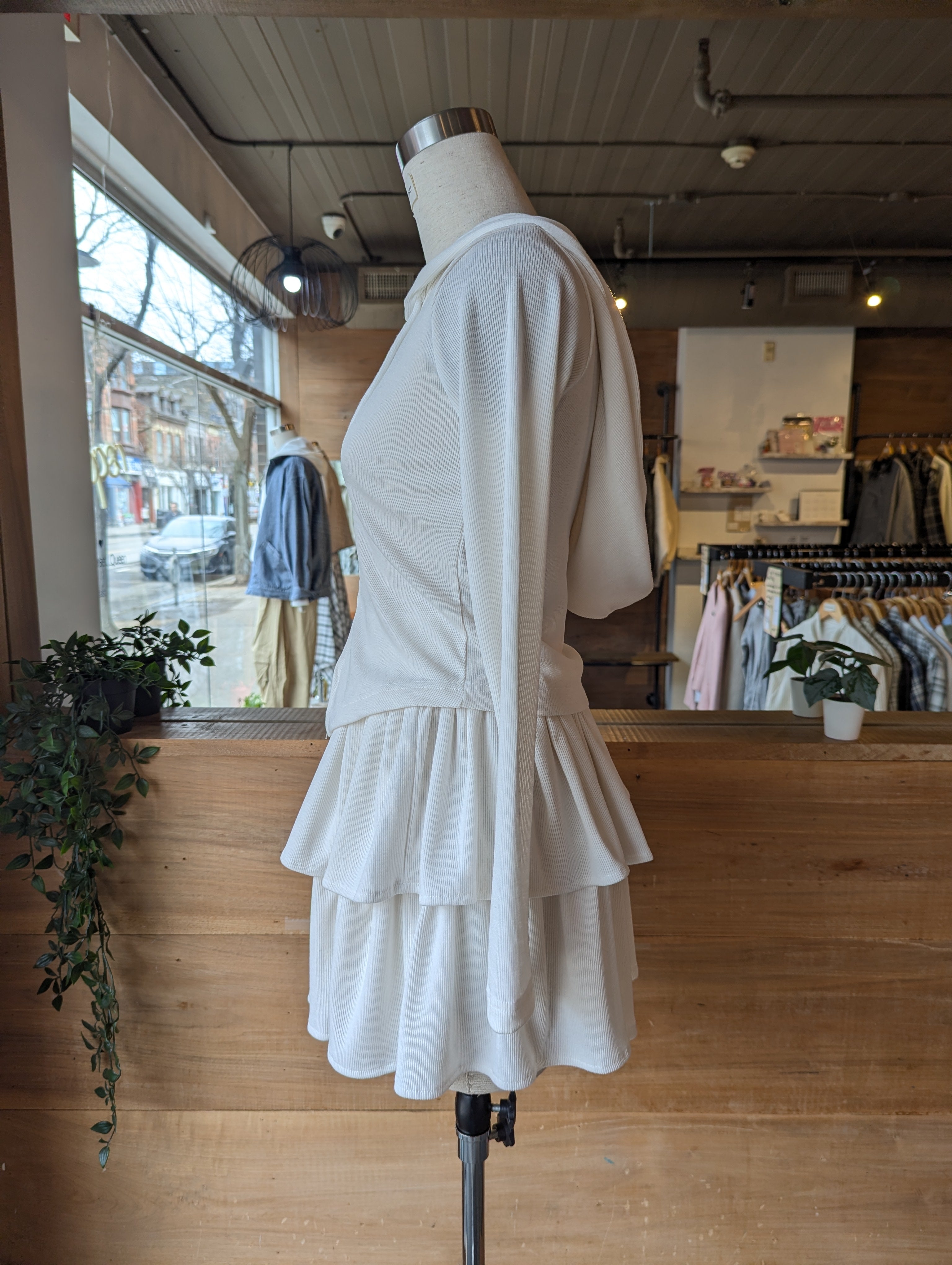 Ribbed Day Dream Set With Skirt
