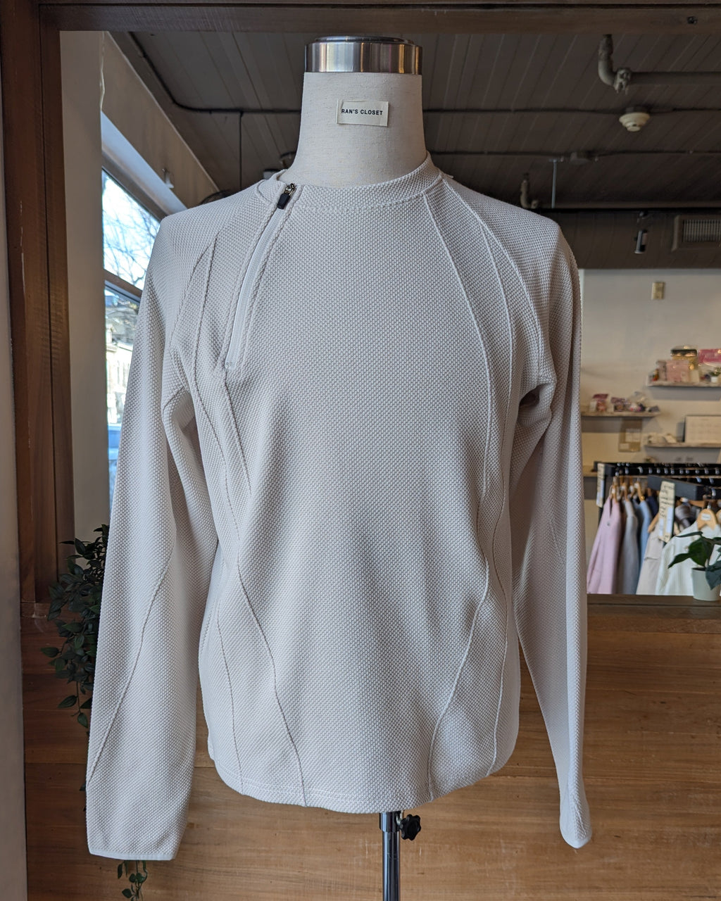 Zipper Collar Sweatshirt