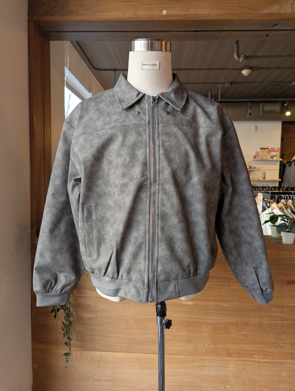 Cloudy with a chance of Metal Vegan leather Jacket