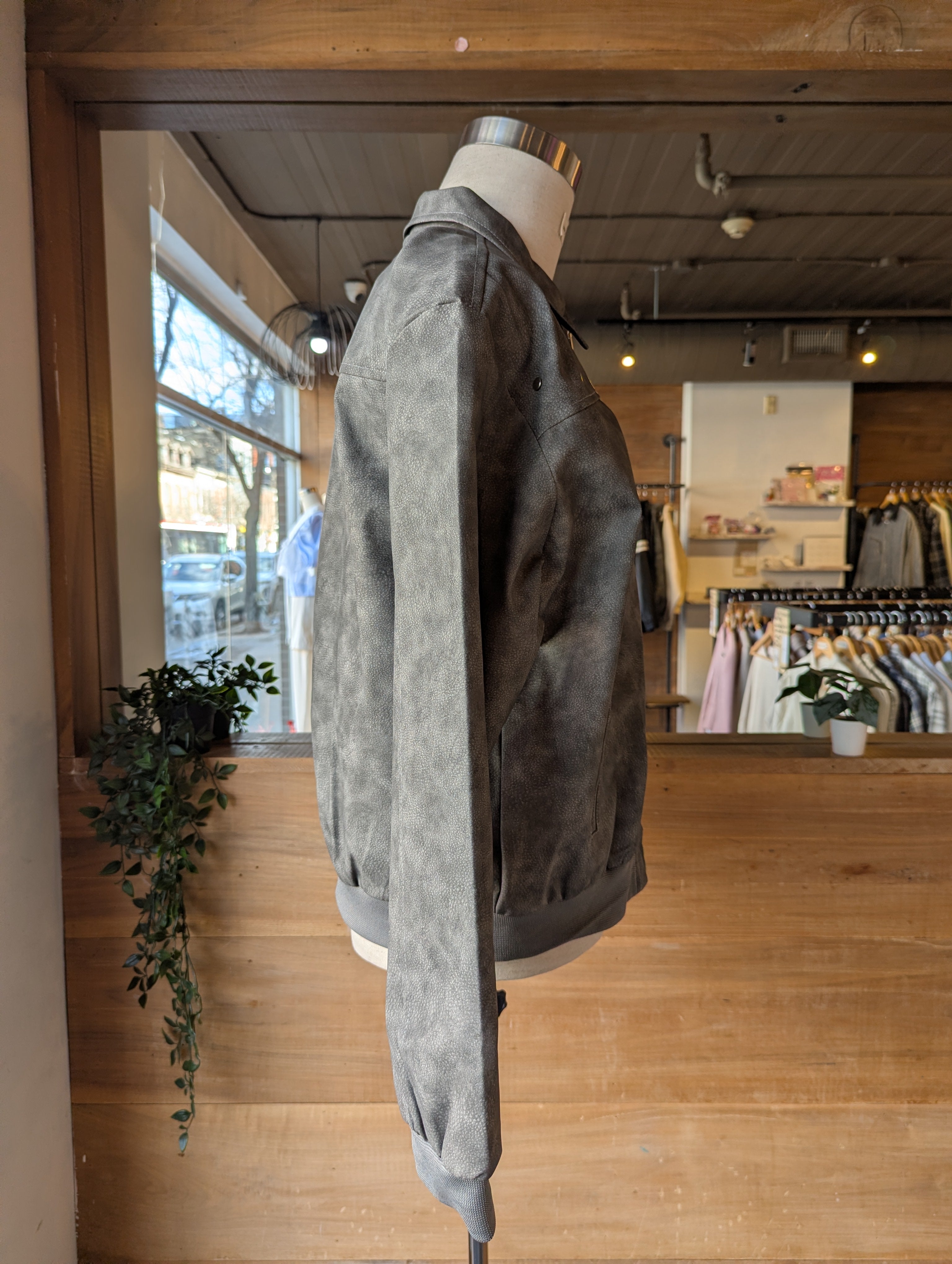 Cloudy with a chance of Metal Vegan leather Jacket