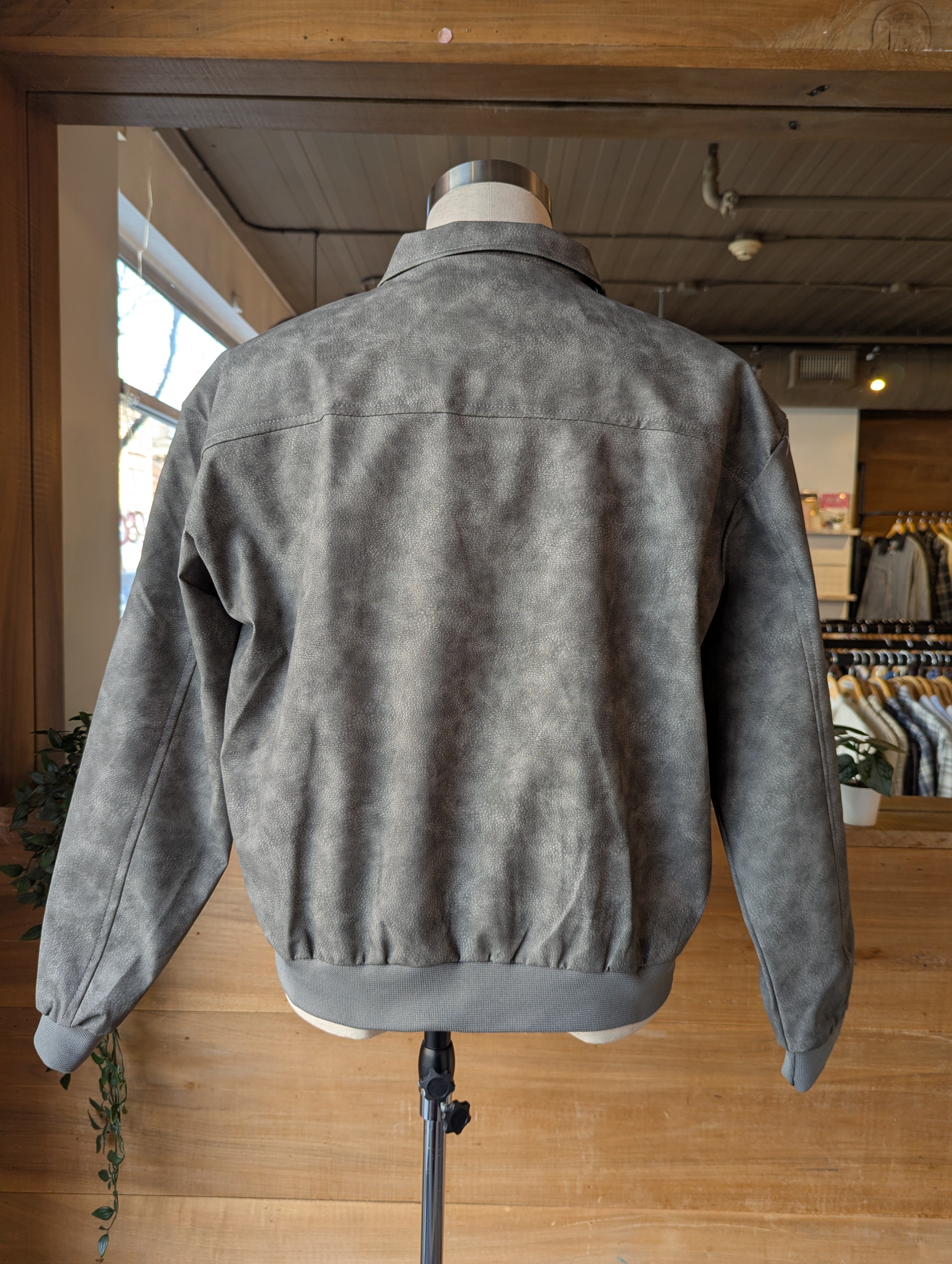 Cloudy with a chance of Metal Vegan leather Jacket