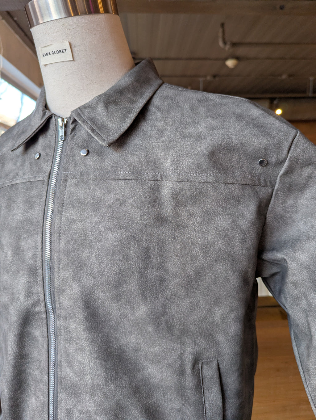 Cloudy with a chance of Metal Vegan leather Jacket