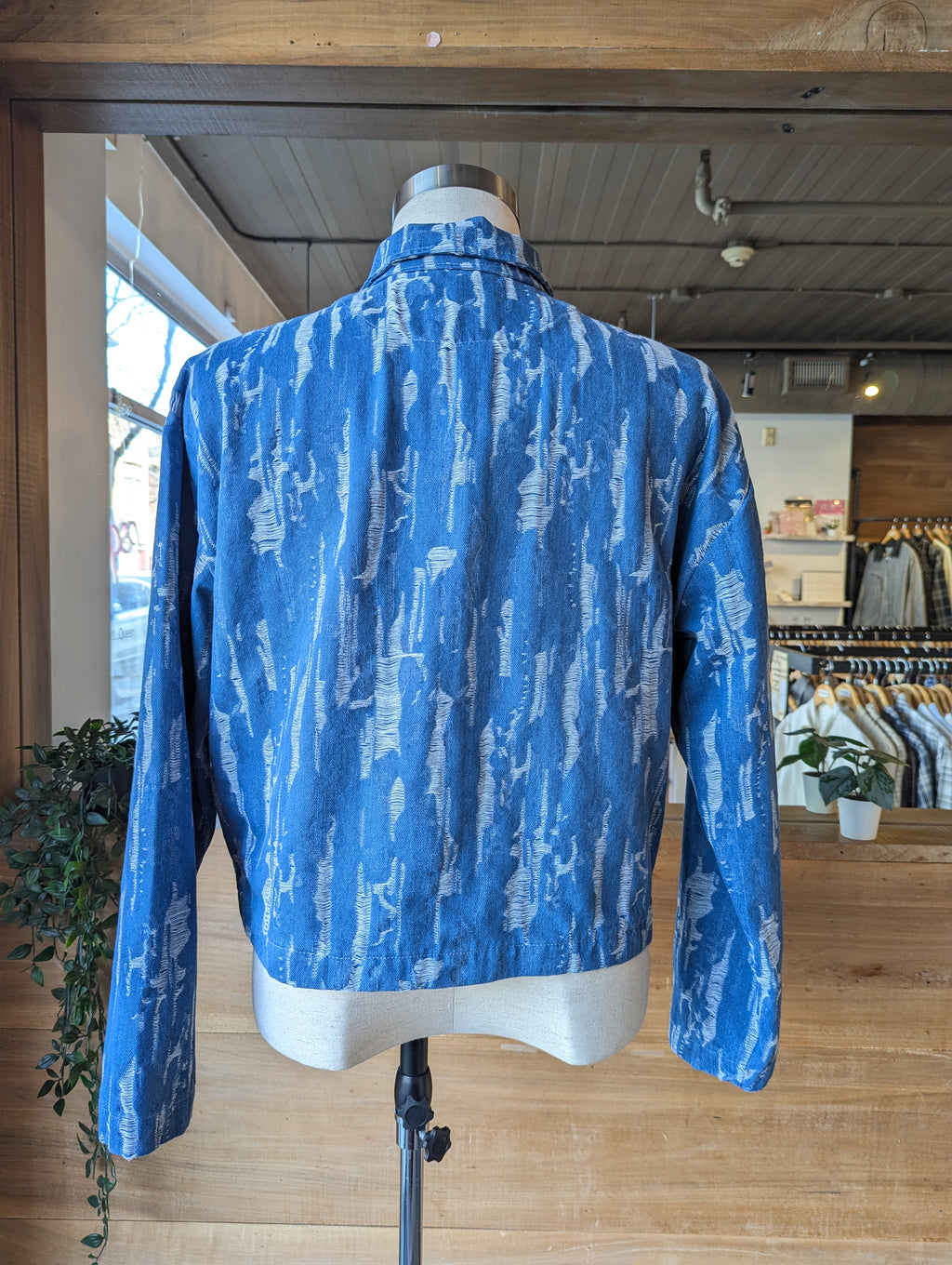 Weathered Indigo Double Zip Jacket