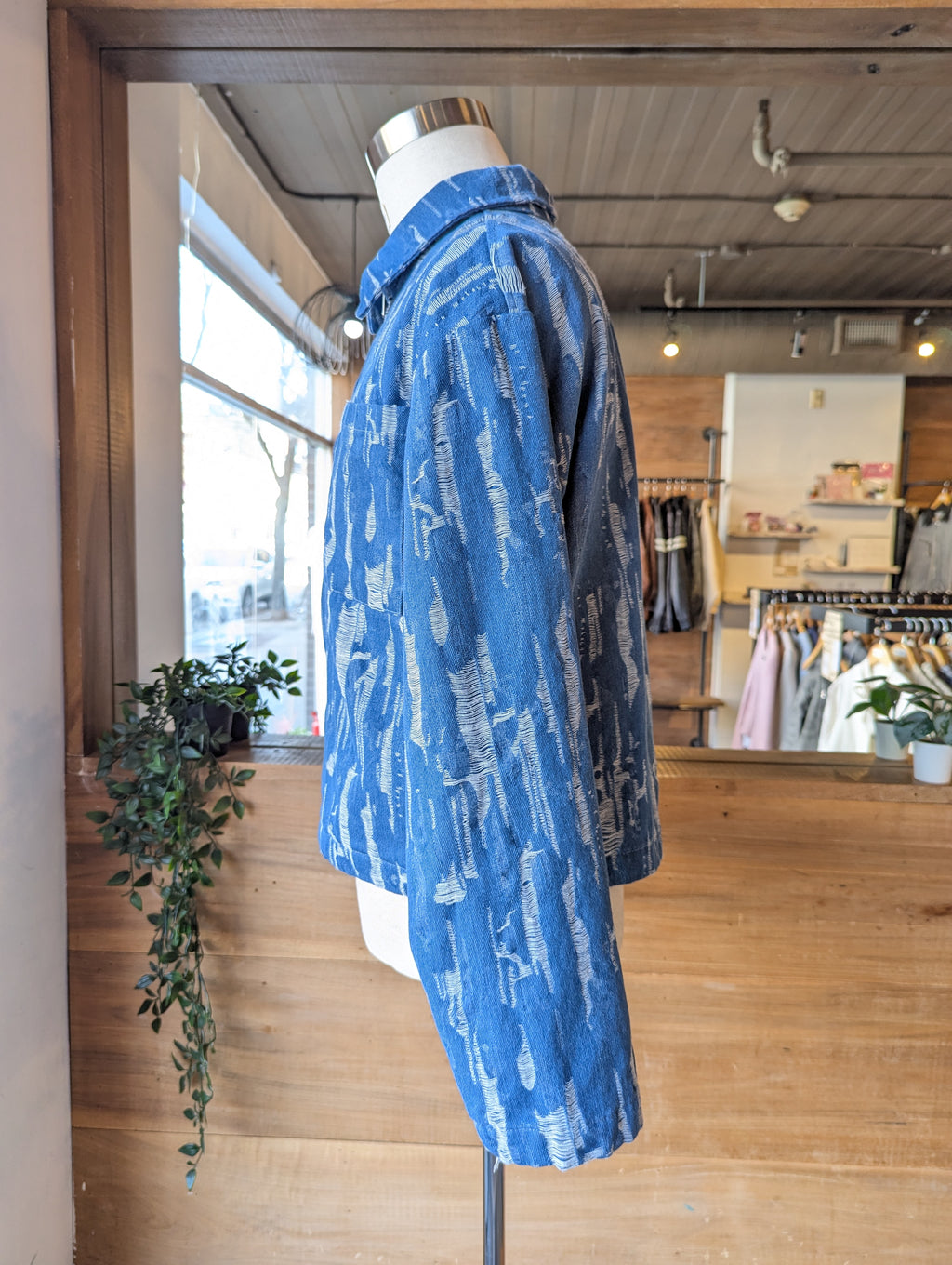 Weathered Indigo Double Zip Jacket