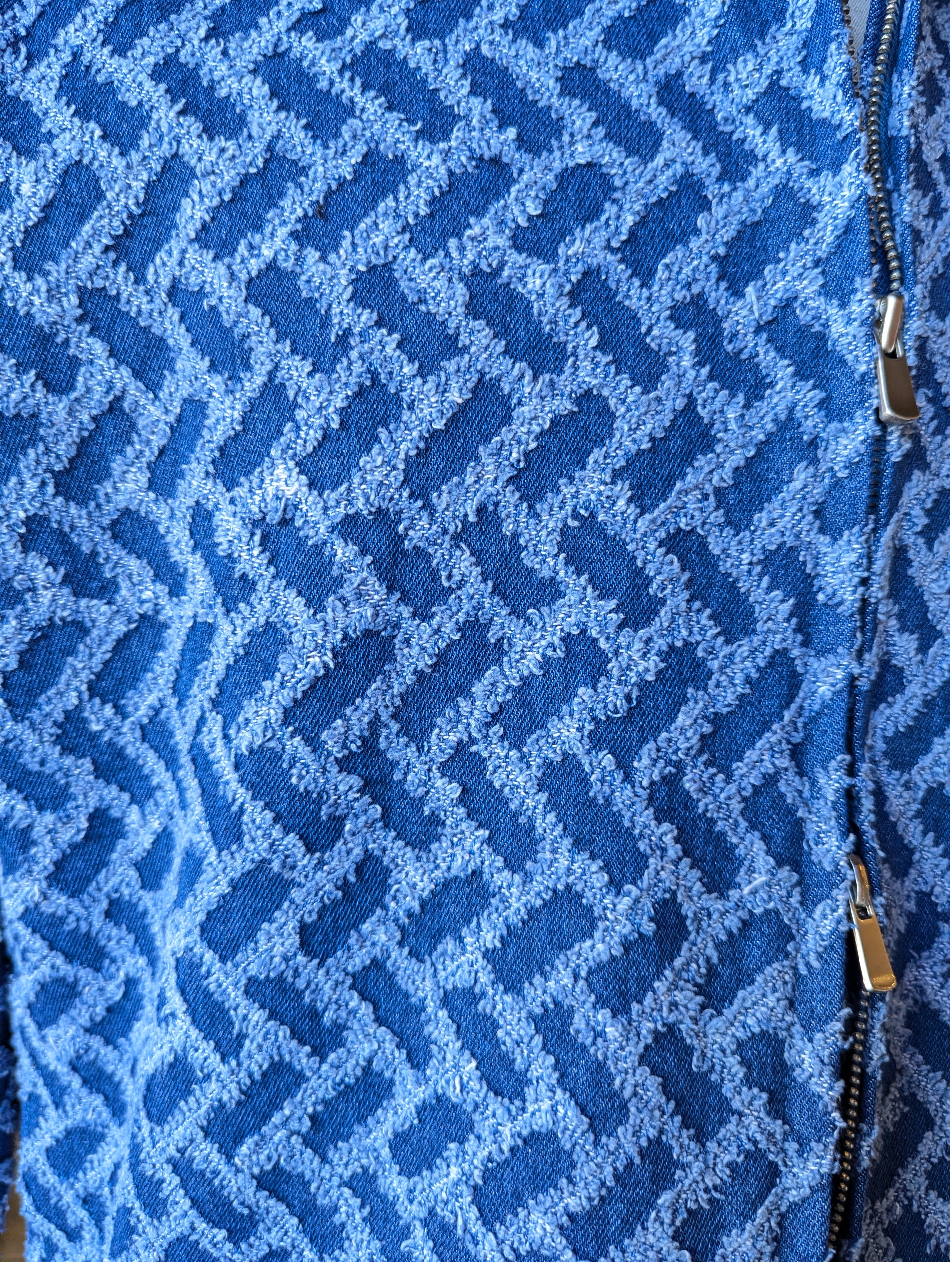 Weathered Herringbone Double Zip