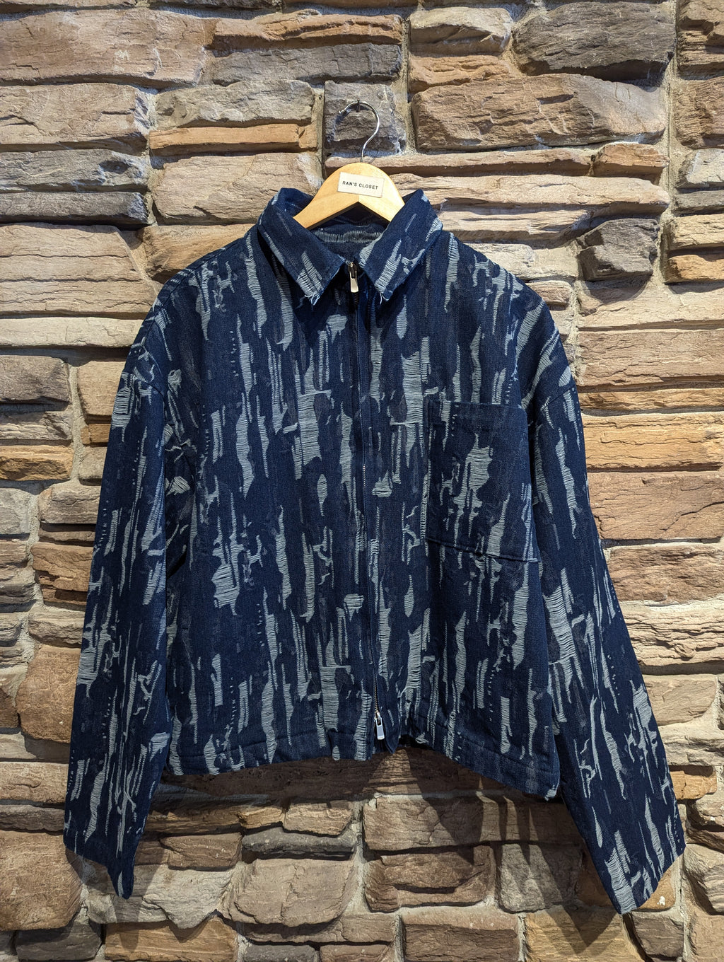 Weathered Indigo Double Zip Jacket