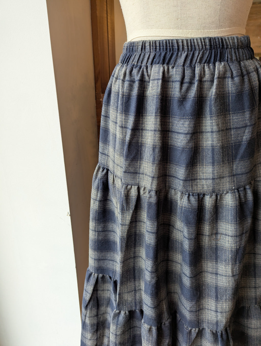 Tiered Scholar Maxi Skirt