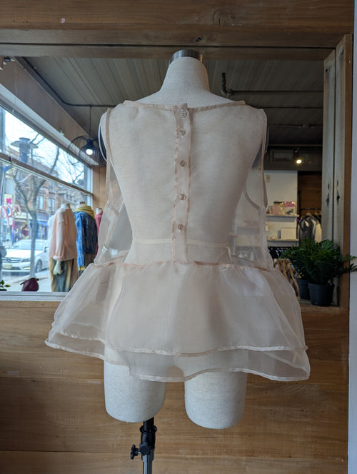 Cloud Ruffle Peplum Top