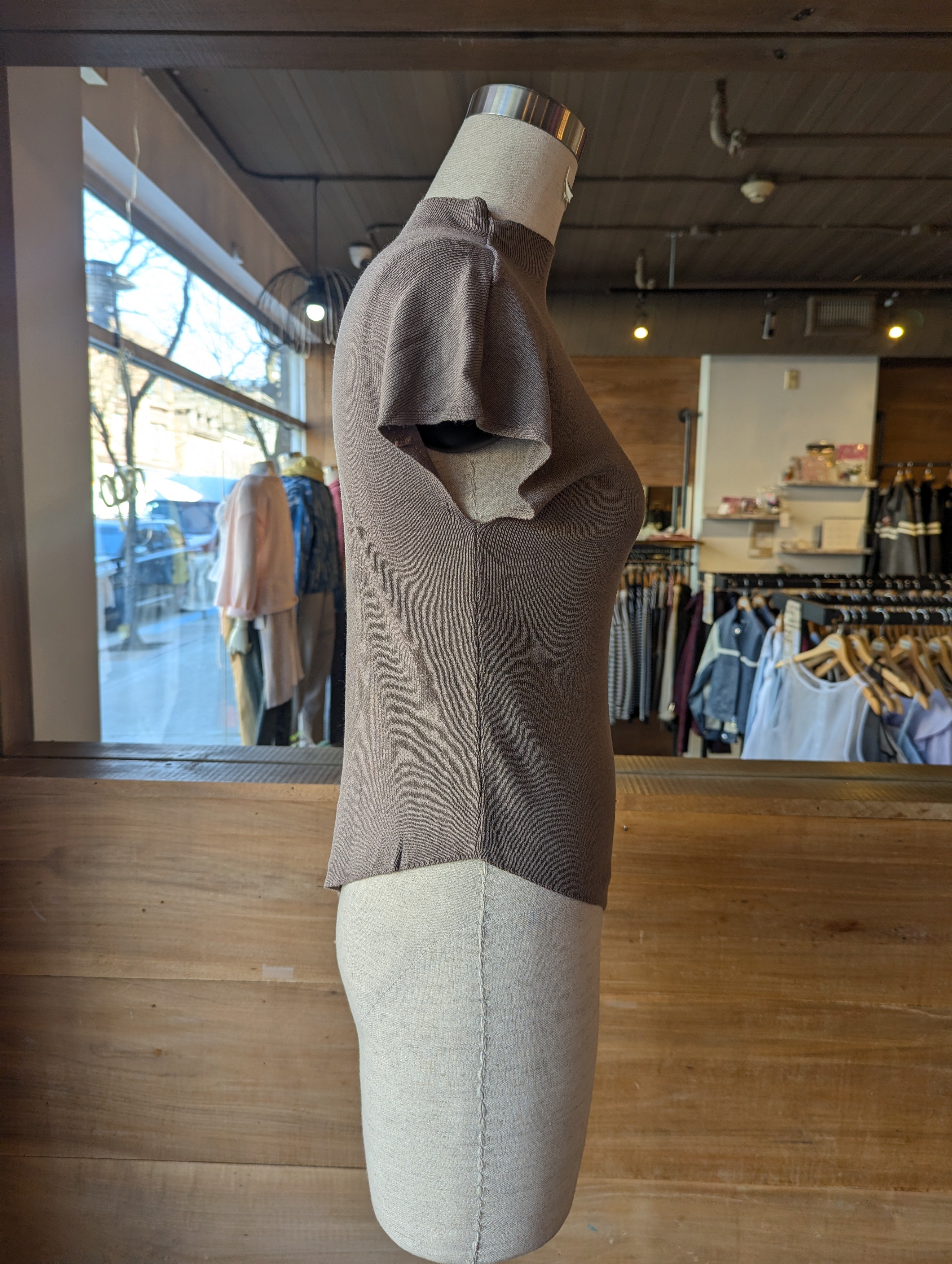 Soft Sculpt Mock neck Tee