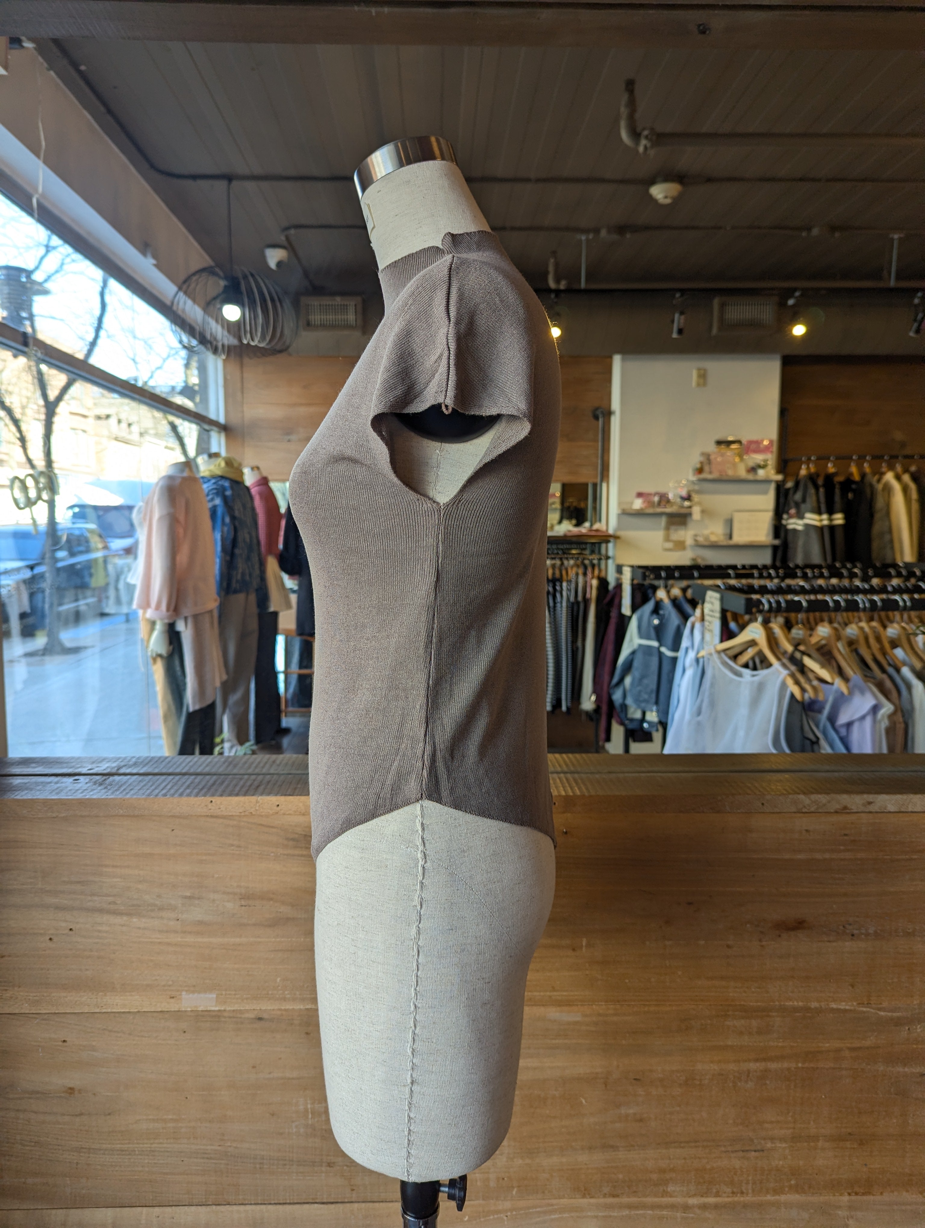 Soft Sculpt Mock neck Tee
