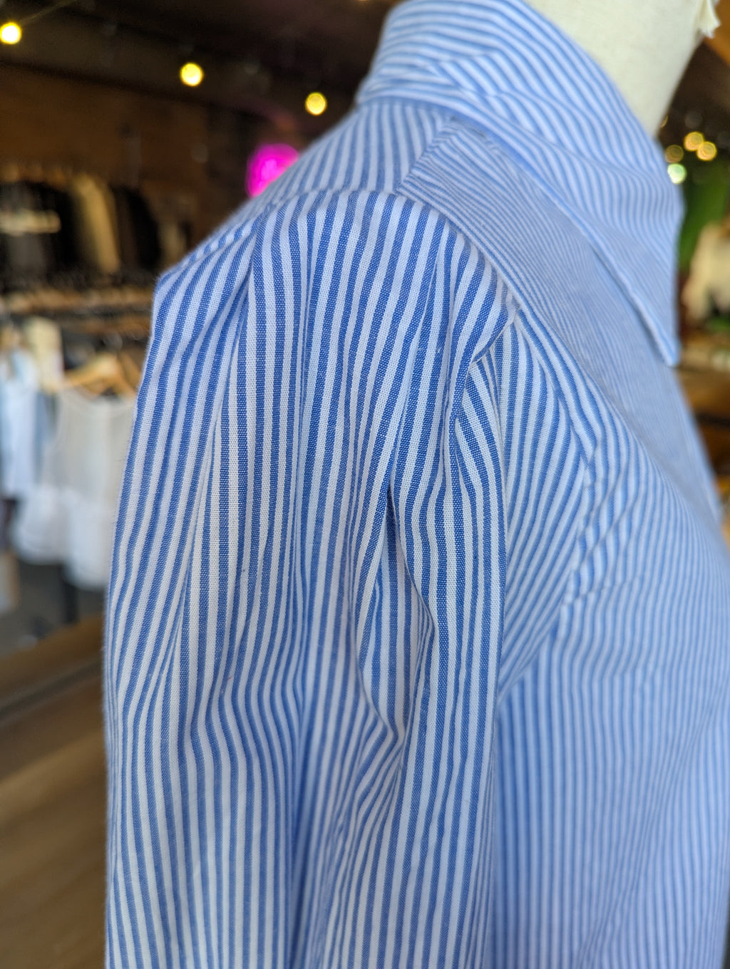 Oxford Contrast Cuff Blouse