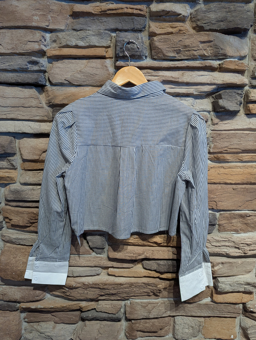 Oxford Contrast Cuff Blouse