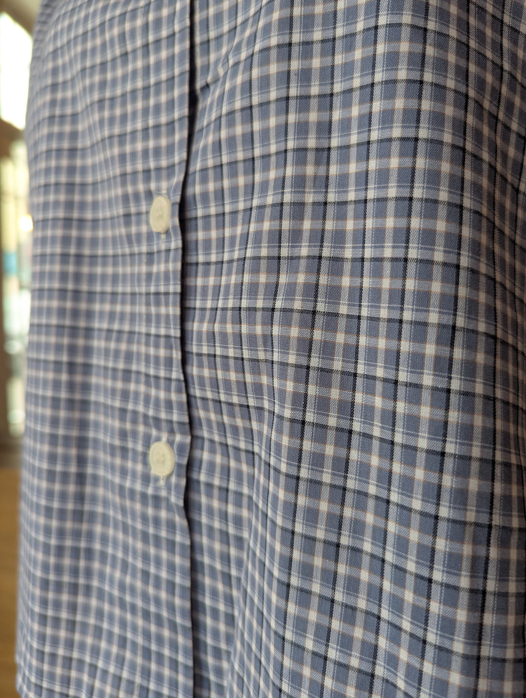 Cropped Plaid Keepsake Top with Contrast Trim