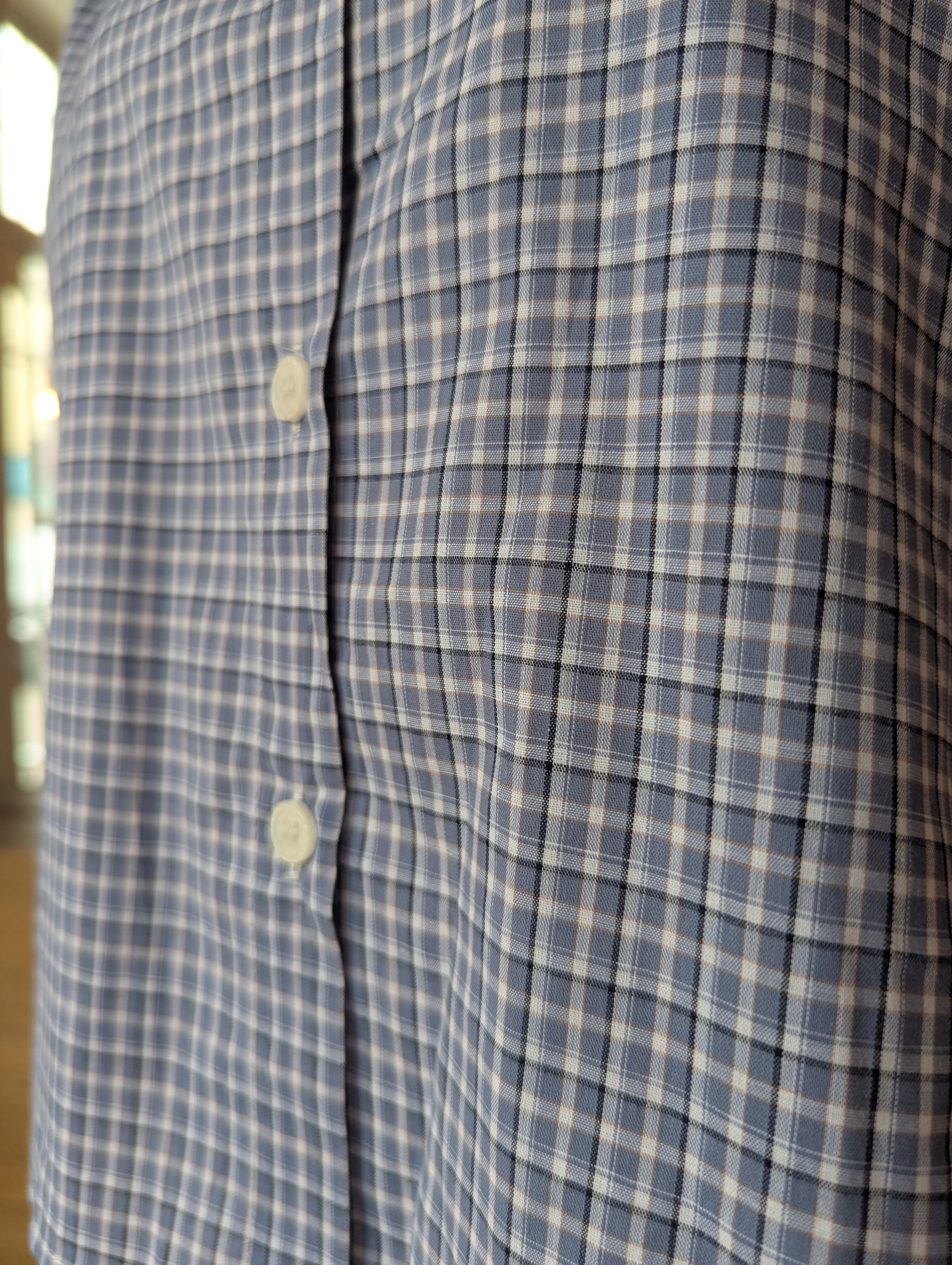 Cropped Plaid Keepsake Top with Contrast Trim