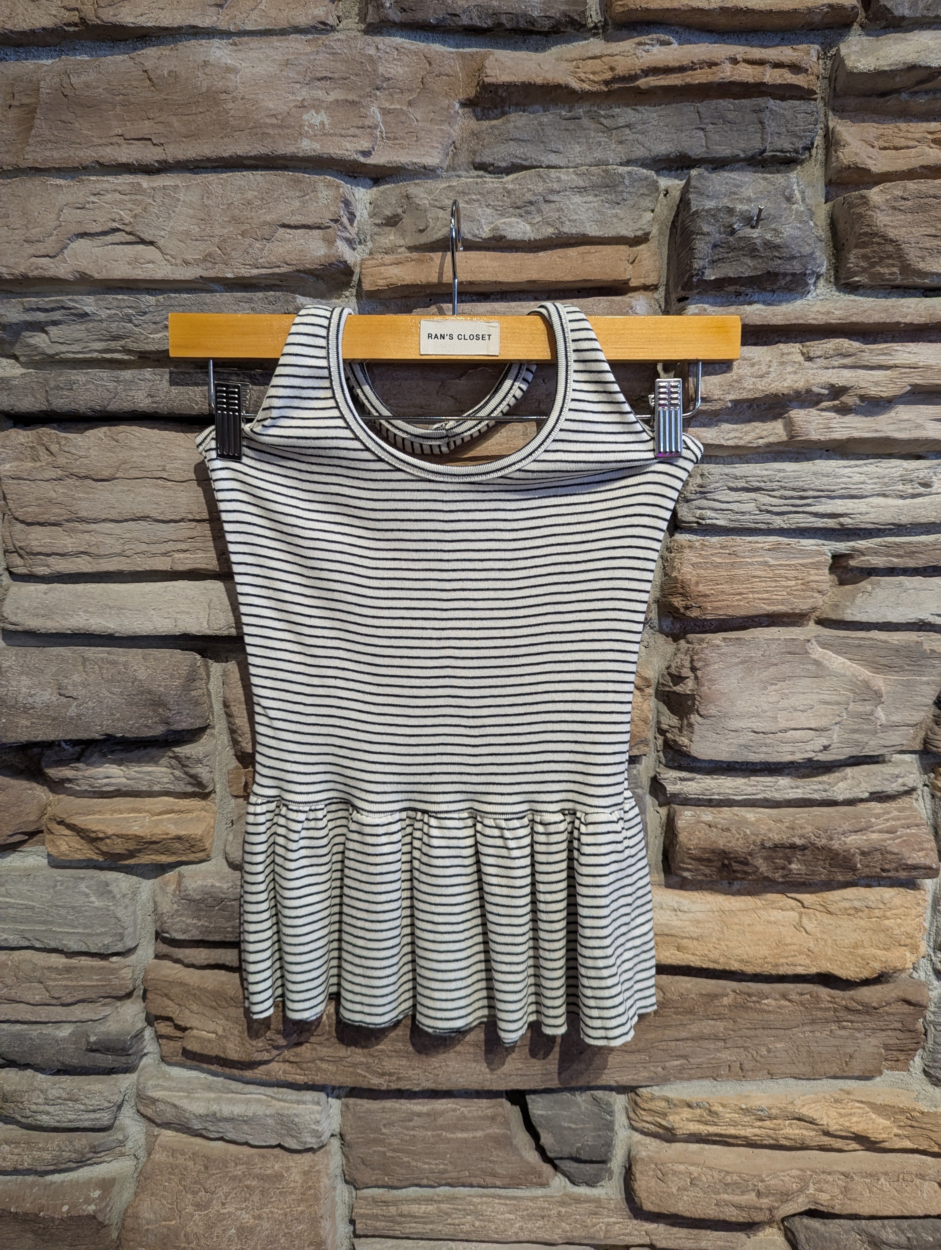 Sweetie Stripe Peplum Halter Top