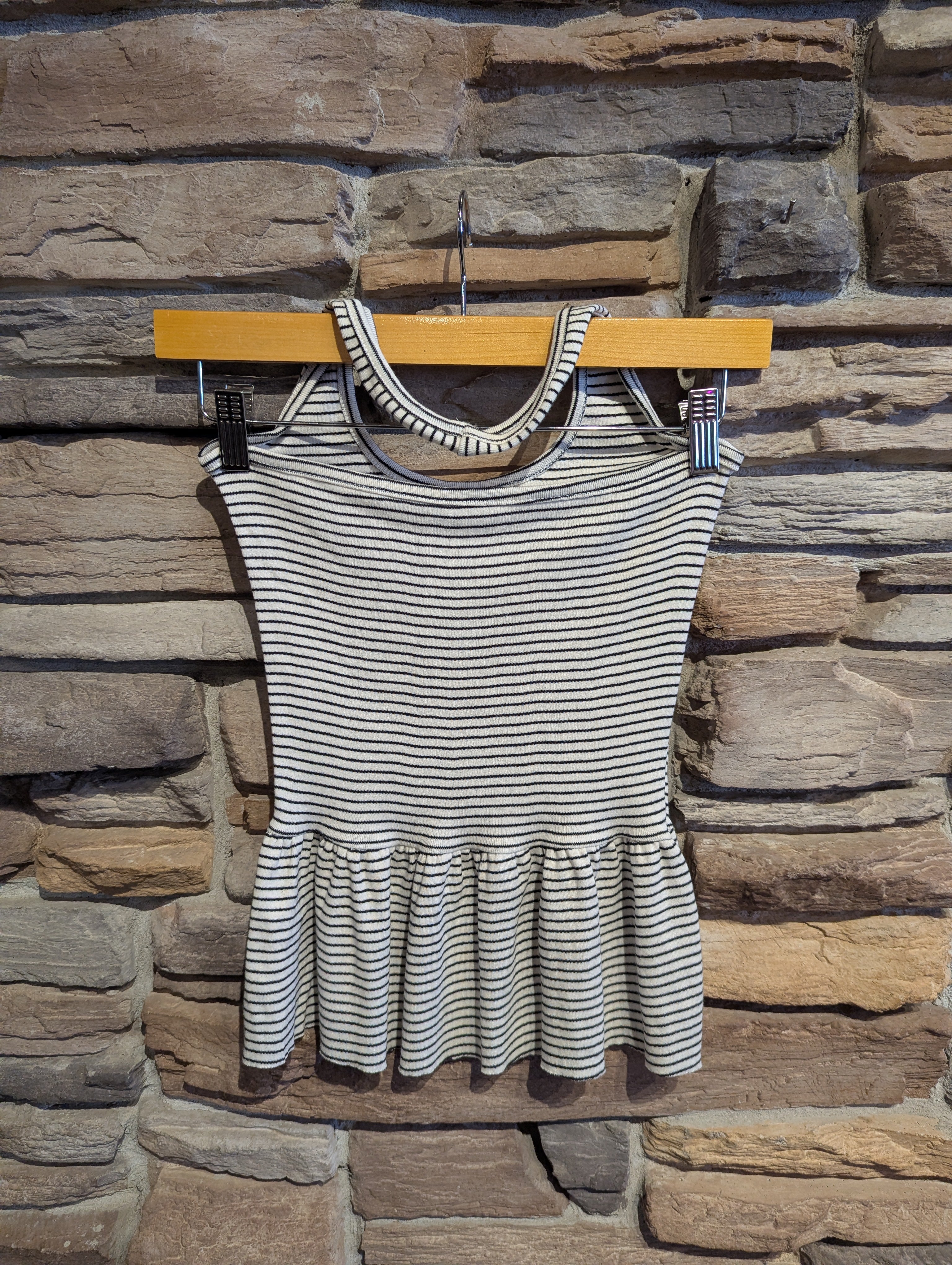 Sweetie Stripe Peplum Halter Top
