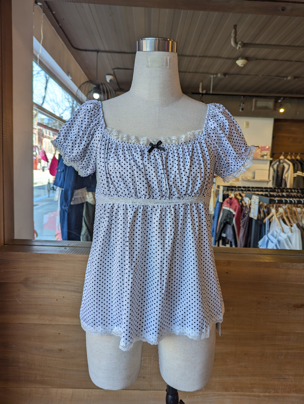 Polka Dot Lovergirl Babydoll Top