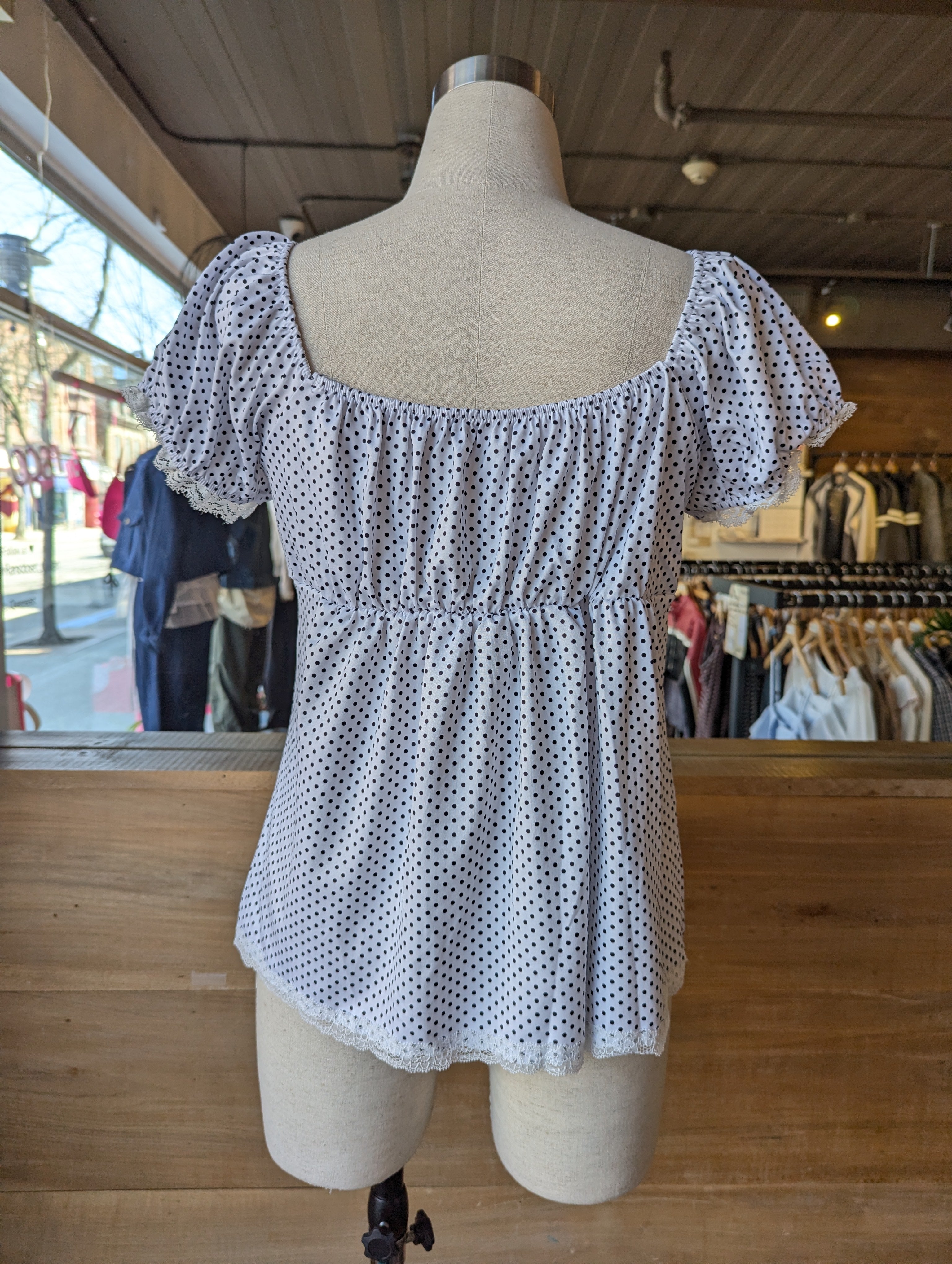 Polka Dot Lovergirl Babydoll Top