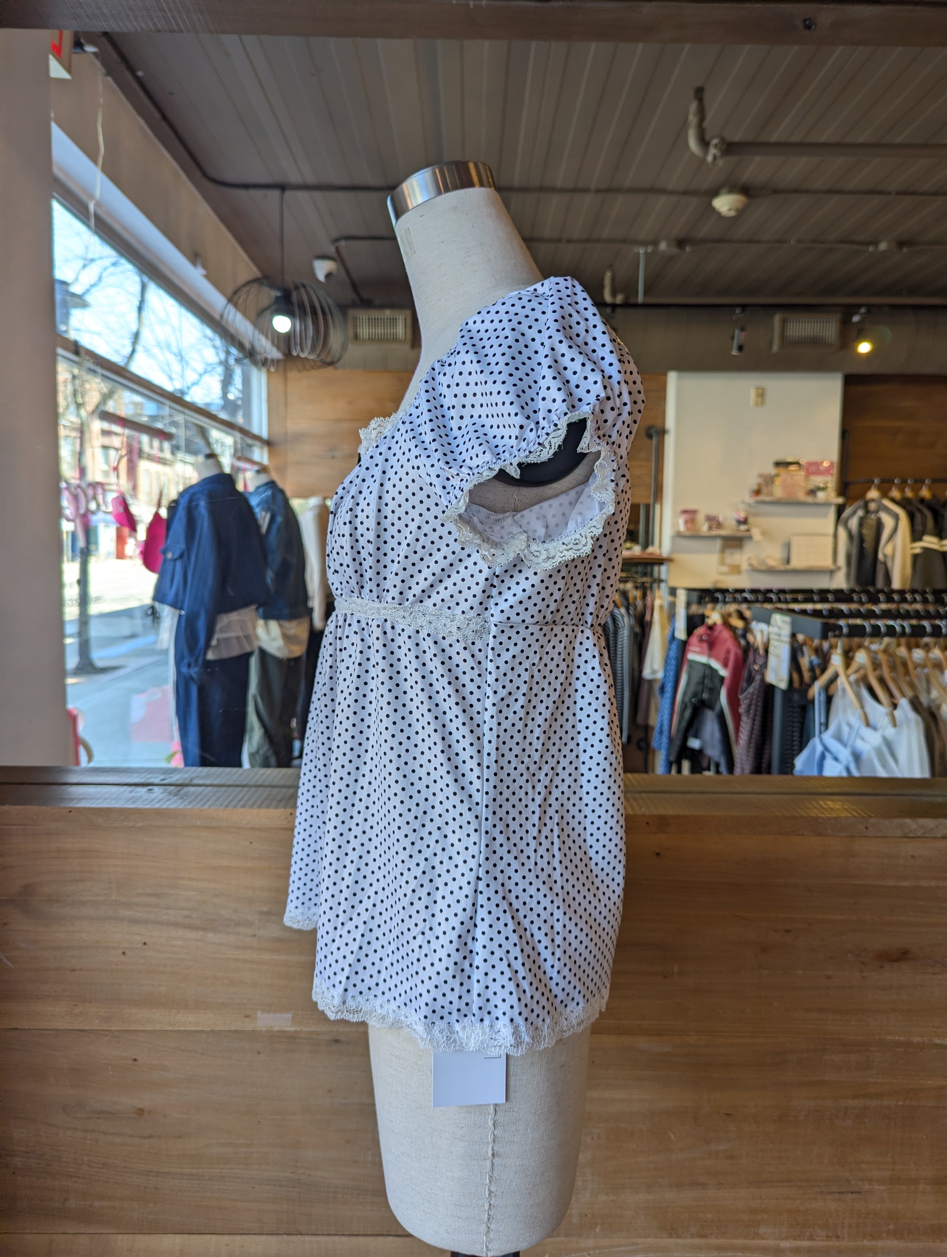 Polka Dot Lovergirl Babydoll Top